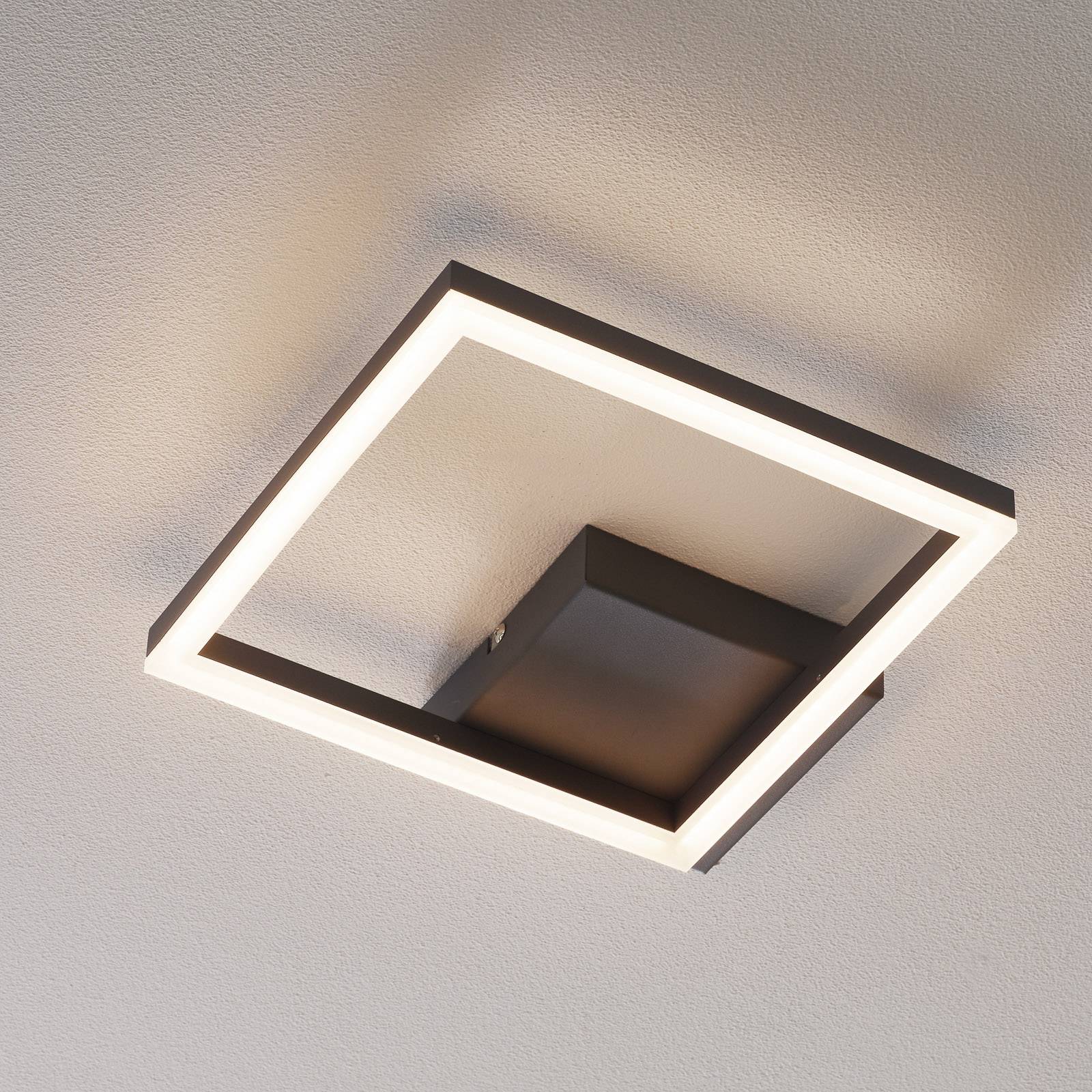 LED-taklampa Bard, 27 x 27 cm, antracit