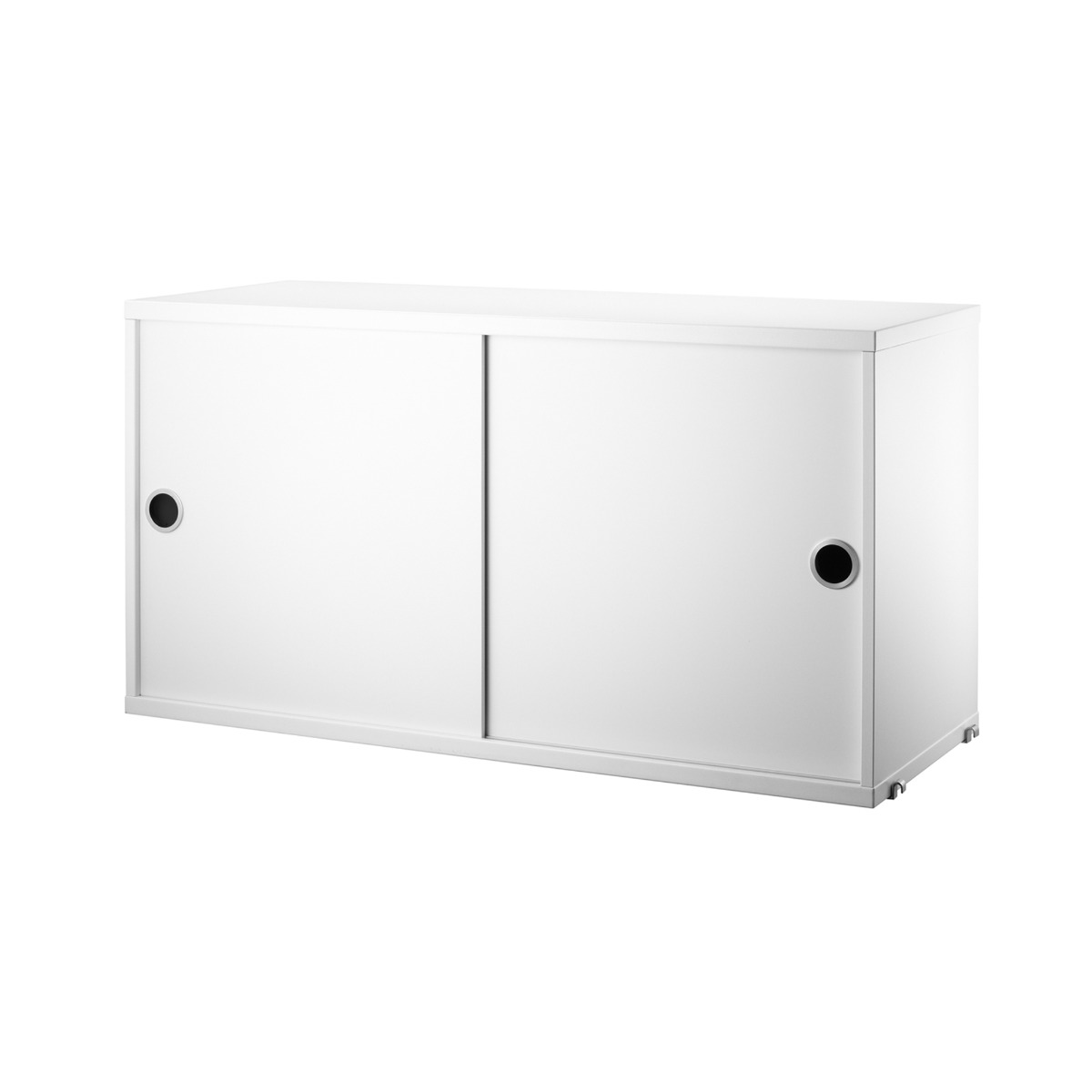 String Skåp m skjutdörrar 78x30x42 vit