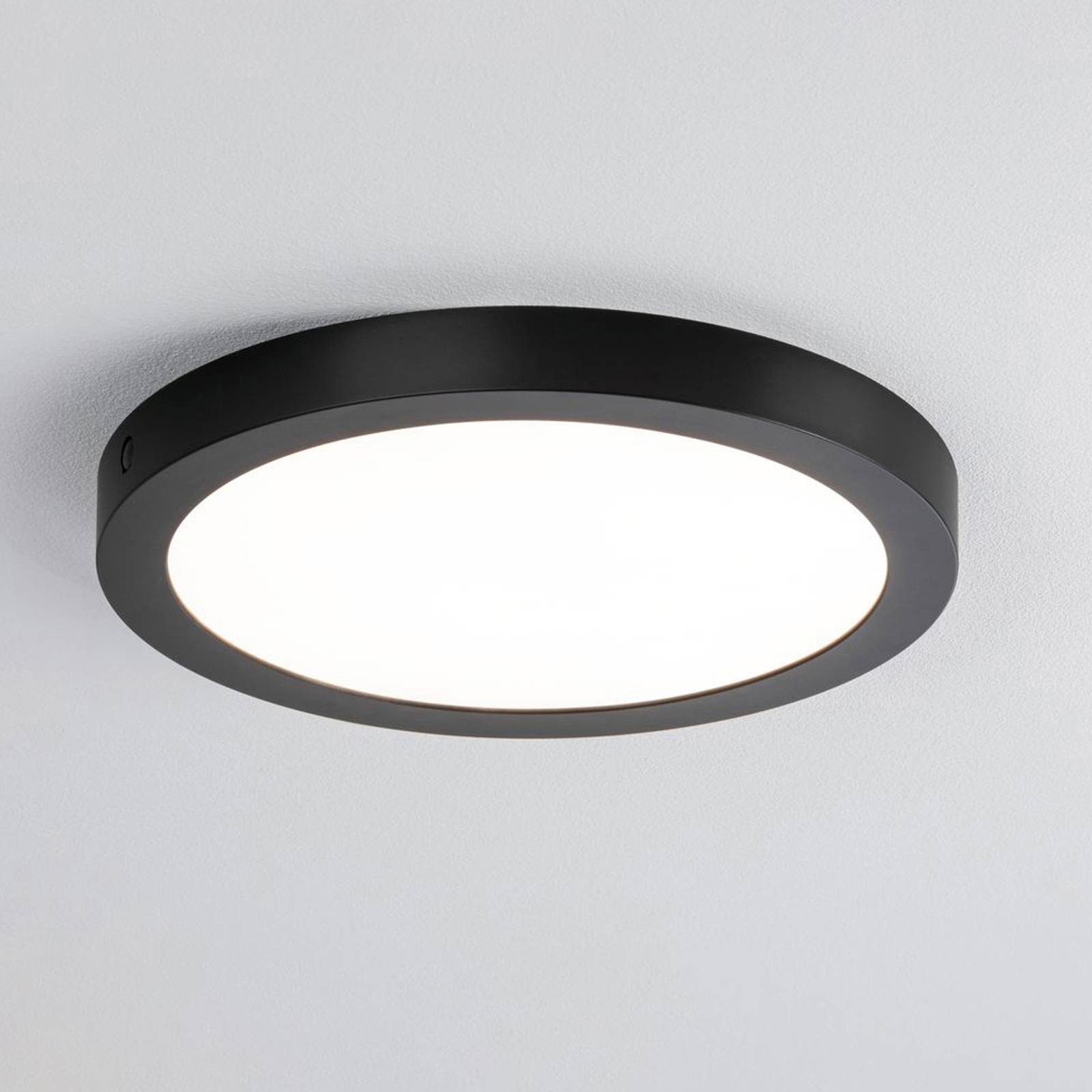 Paulmann Abia LED-panel rund, matt svart