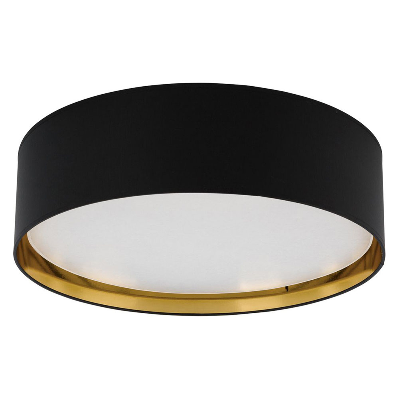Taklampa Bilbao, Ø 60 cm, svart/vit