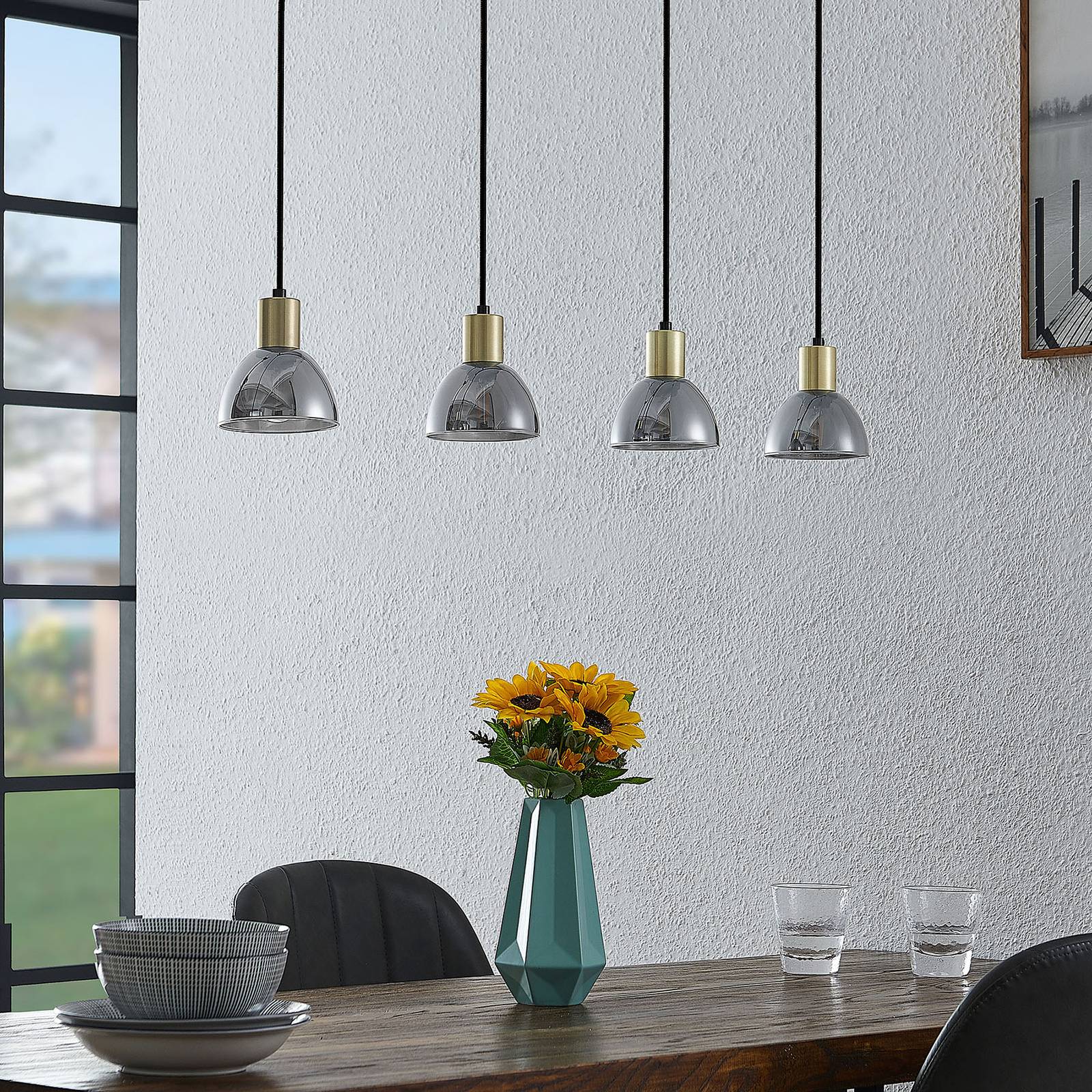 Lindby Aniol pendellampa, 4 lampor