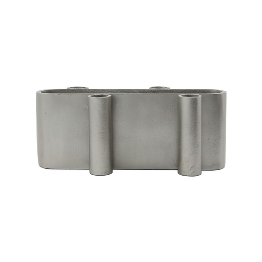 Ljusstake, HDFour oval, Borstat silver House Doctor