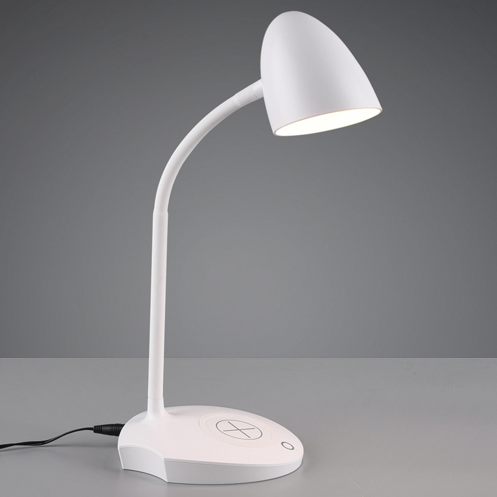 LED-bordslampa Load, induktiv laddningsstation vit