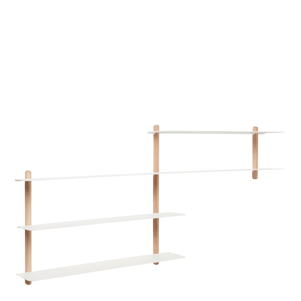 Gejst - Nivå Hylla B 118 cm Ljus ek/Vit