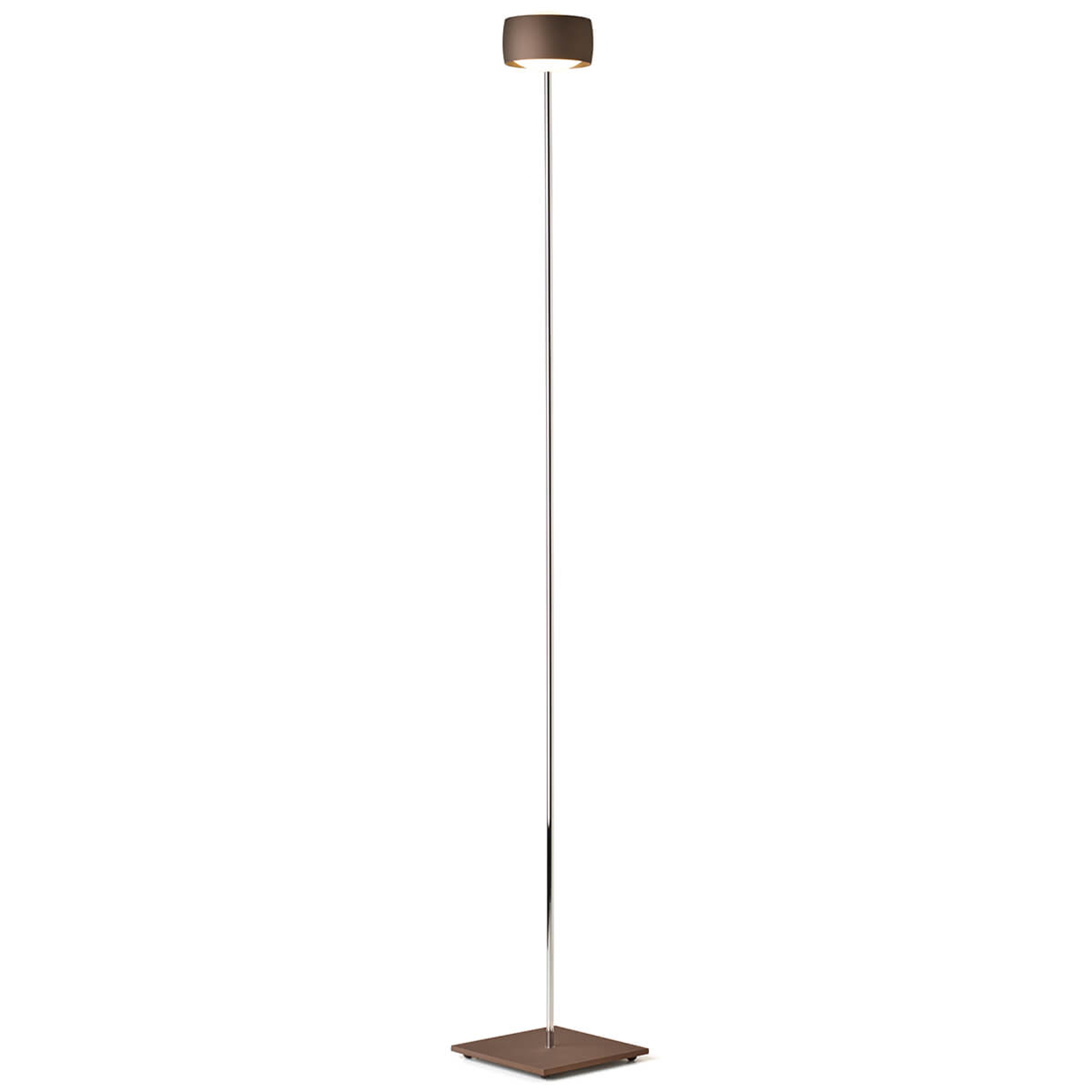 LED-golvlampa Grace med gestigenkänning brun