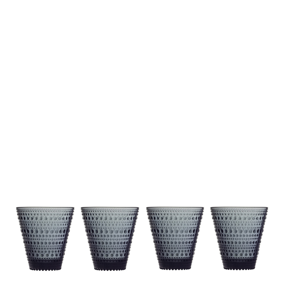 Iittala - Kastehelmi Tumbler 30 cl 4 -pack Mörkgrå