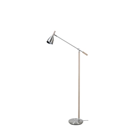 Frank 2.0 Golvlampa Vitbets/Alu Dimbar