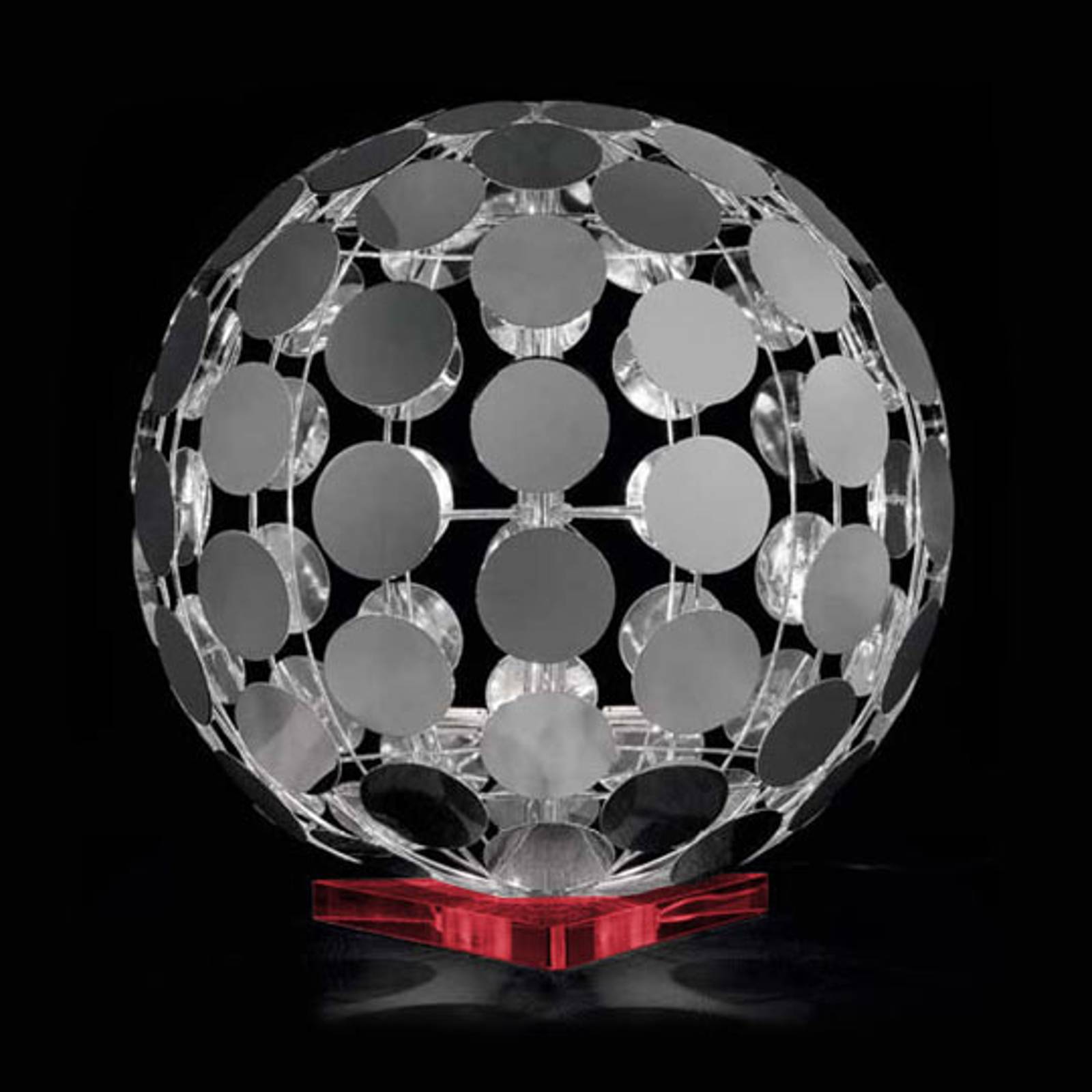 Bordslampa Sfera med röd fot, 60 cm