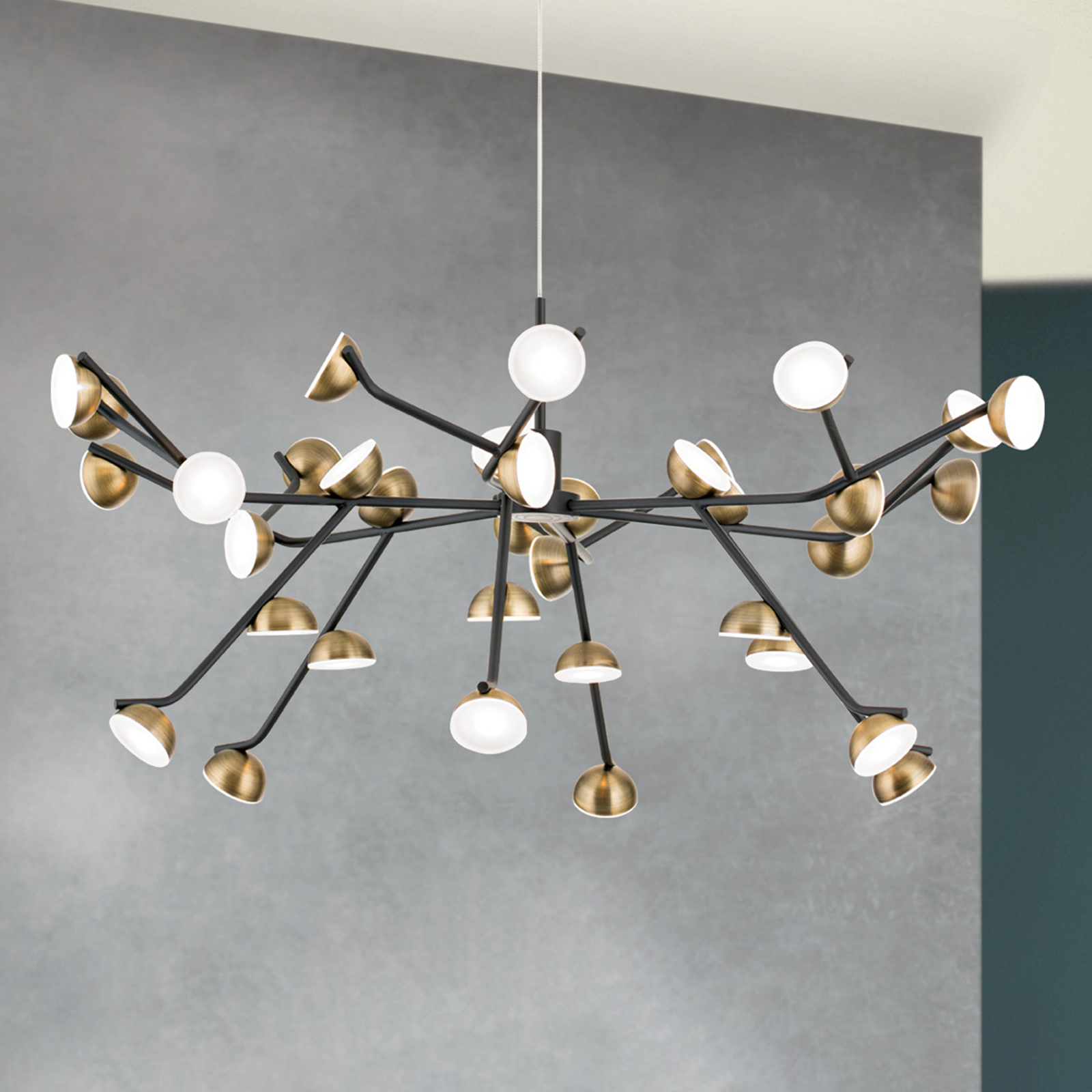 LED-hänglampa Blossom, 36 lampor