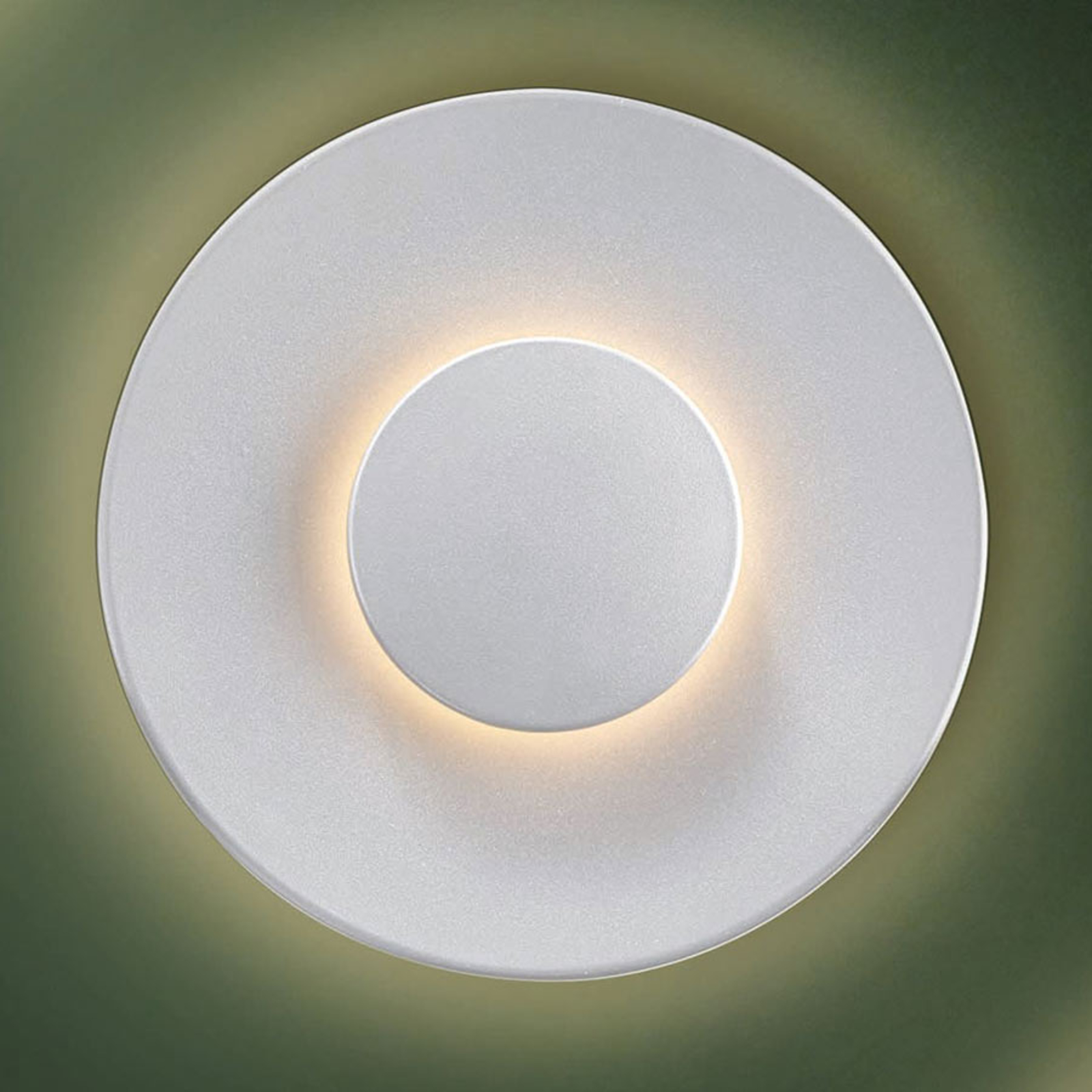LED-utomhusvägglampa Piastra, vit