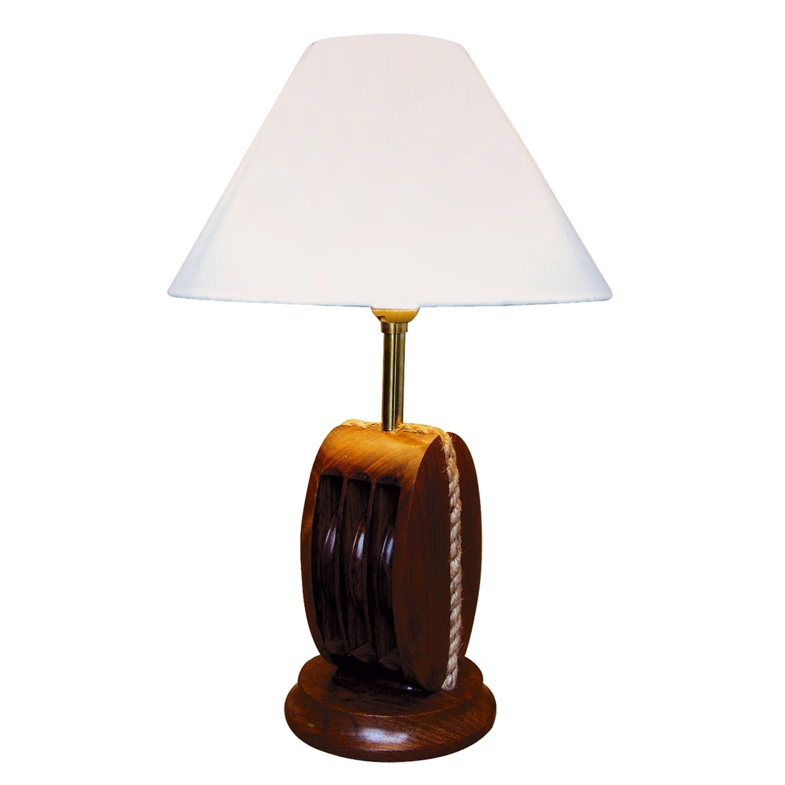 Bordslampa Ahoi med trä, höjd 52 cm