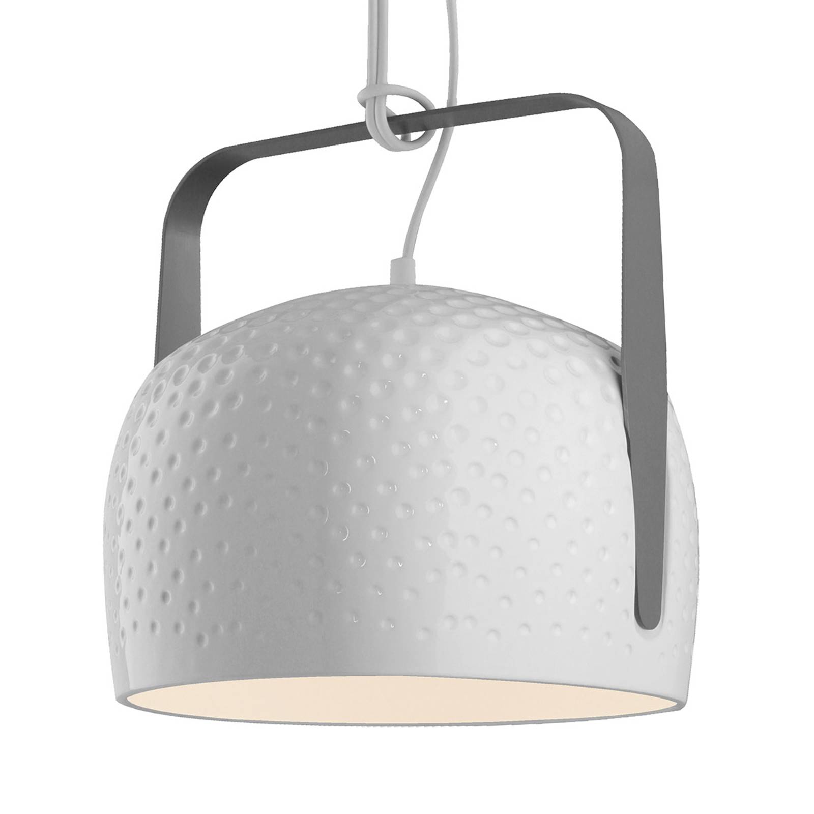 Karman Bag - vit hänglampa Ø 32 cm strukturerad