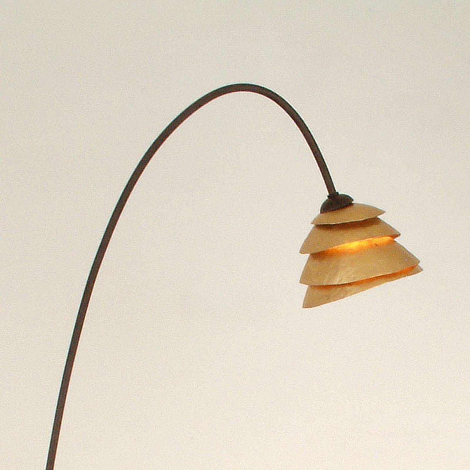 Gracil golvlampa SNAIL,1 lampa järn brun - guld
