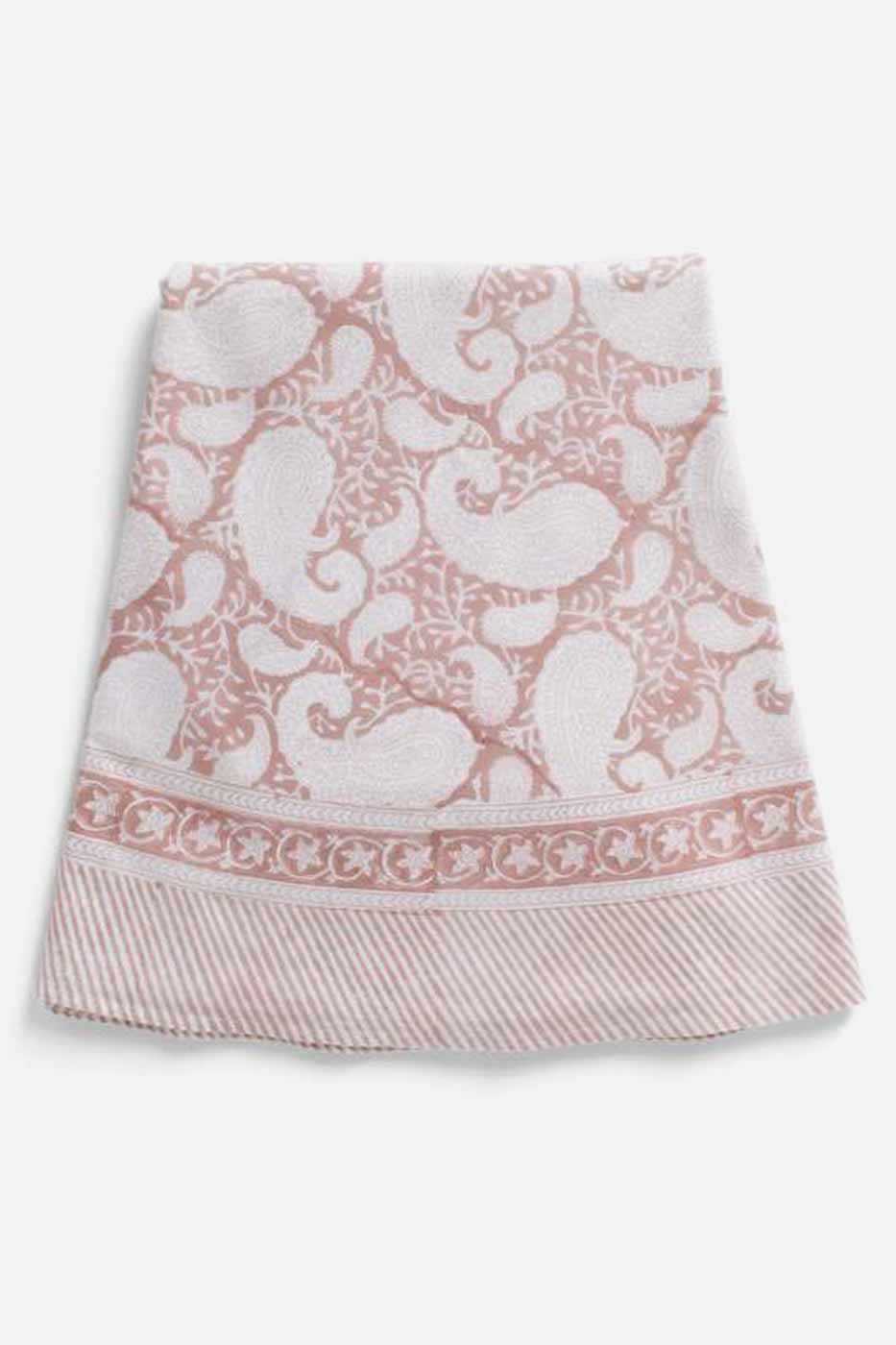 Duk Big Paisley Fuchsia Rose Rund Bomull 220 cm