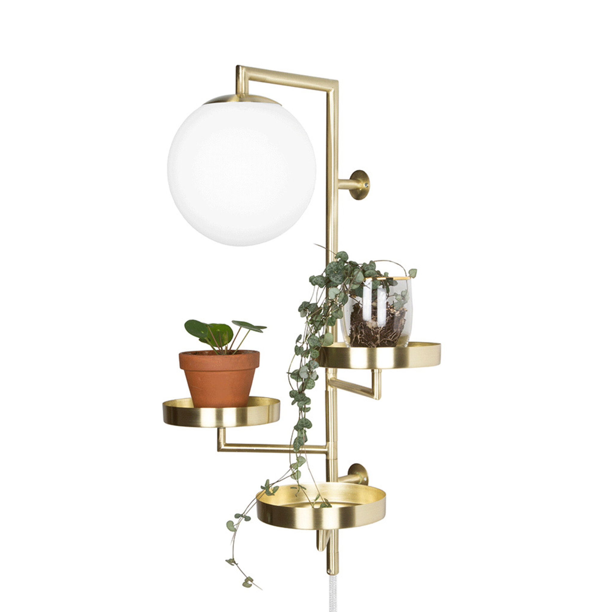 Vägglampa Astoria, 62x30x27 cm, mässing