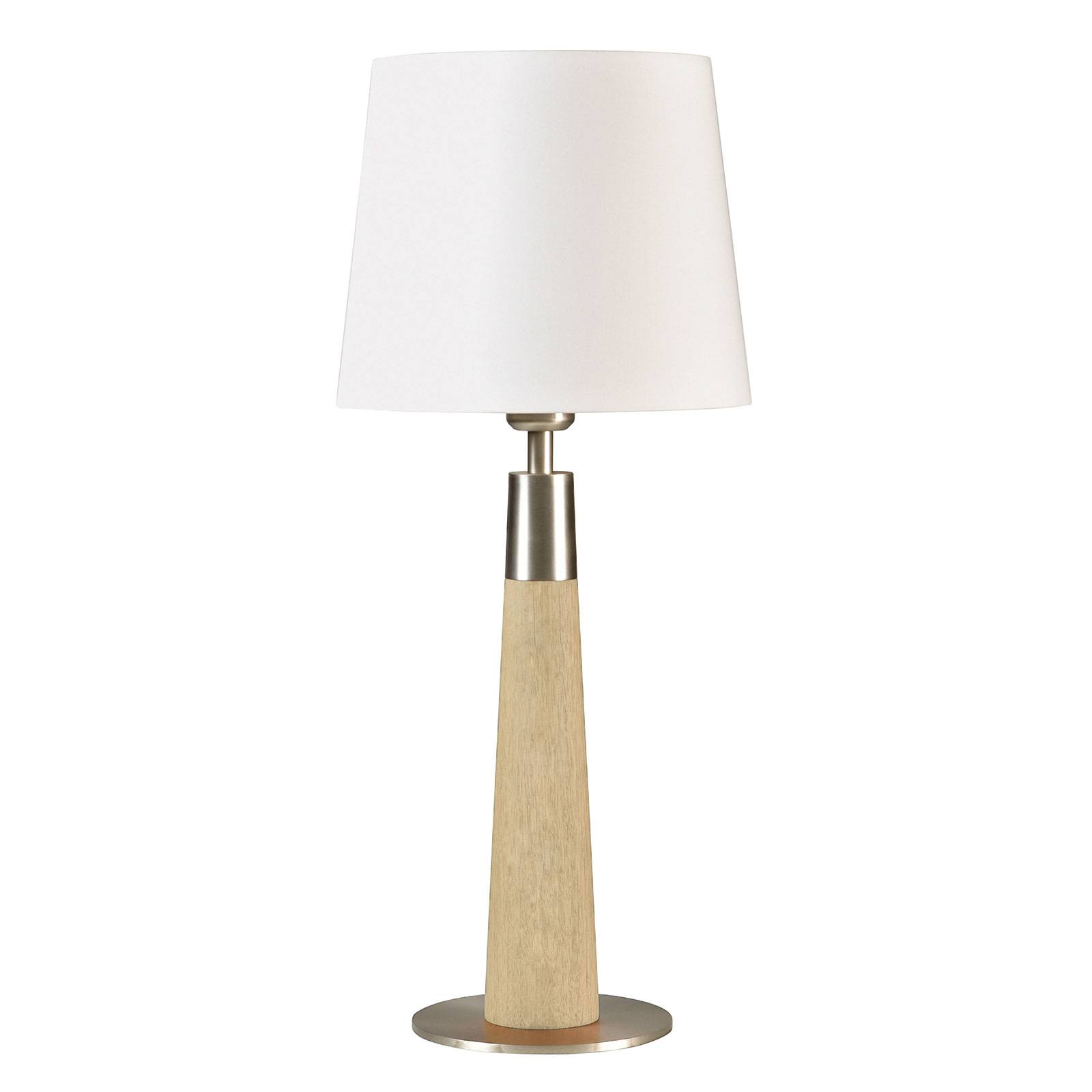 HerzBlut Conico bordslampa vit, ek natur, 58 cm