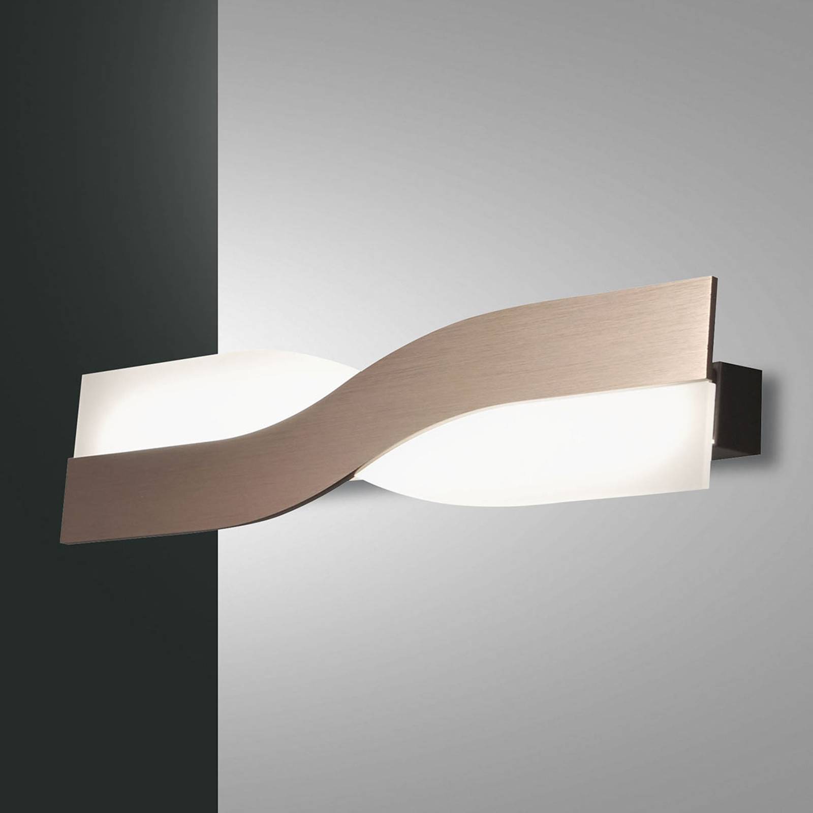 LED-vägglampa Riace 50 cm brons