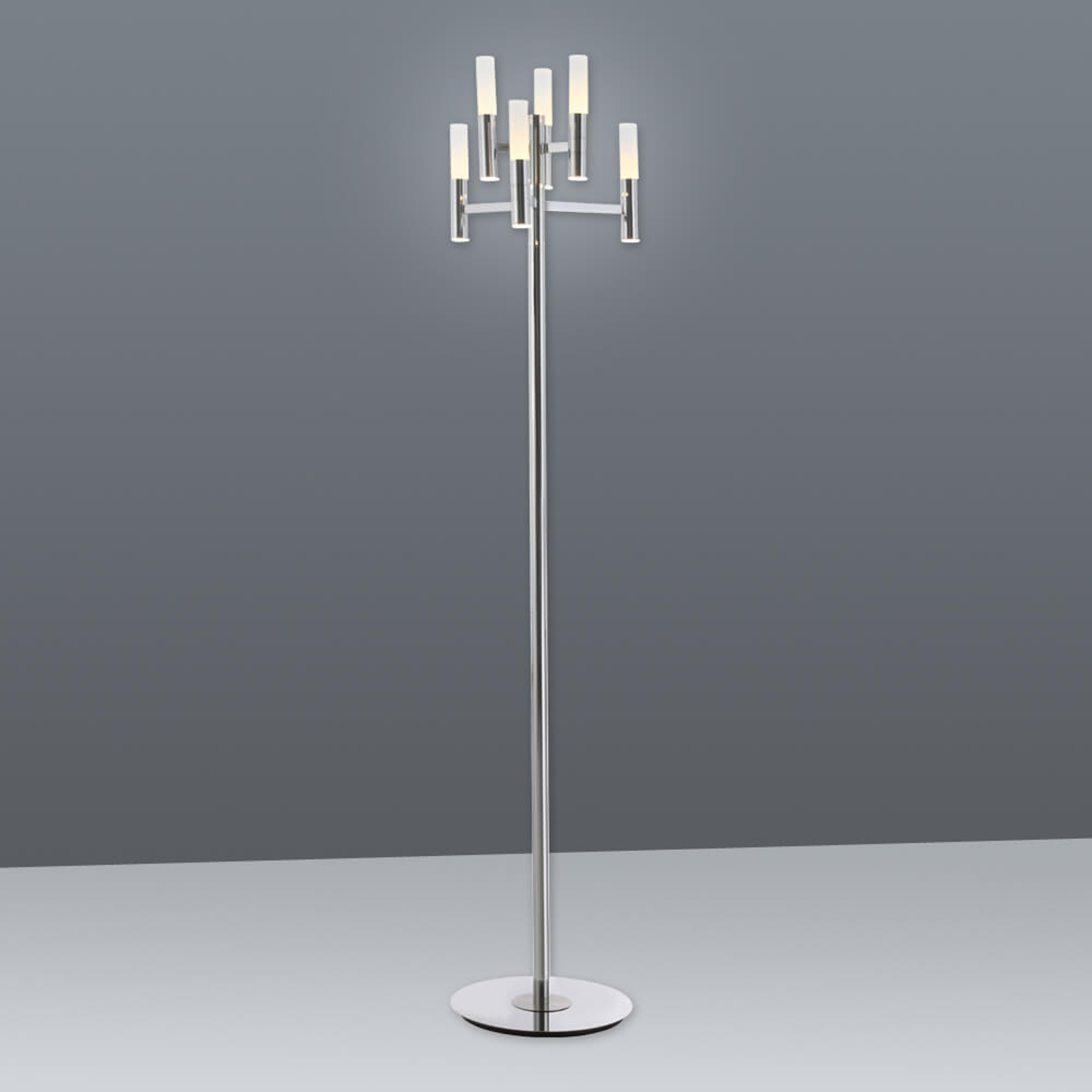 LED-golvlampa Irina med touchdimmer 6 lampa