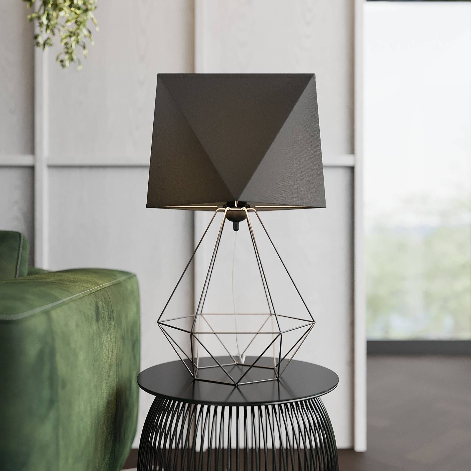Bordslampa Karo med burfot höjd 57 cm svart