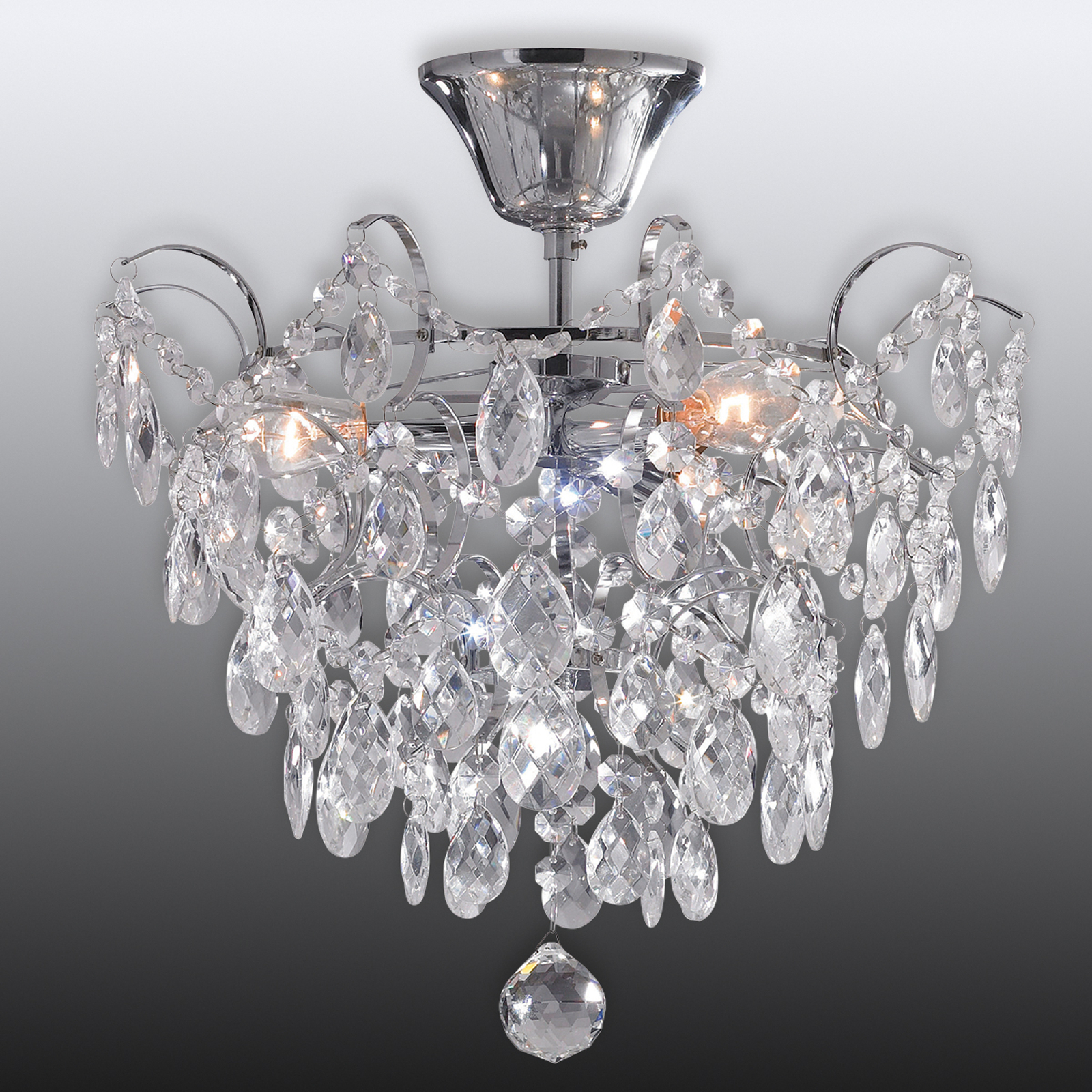 Taklampa Rosendal Ø 36 cm krom