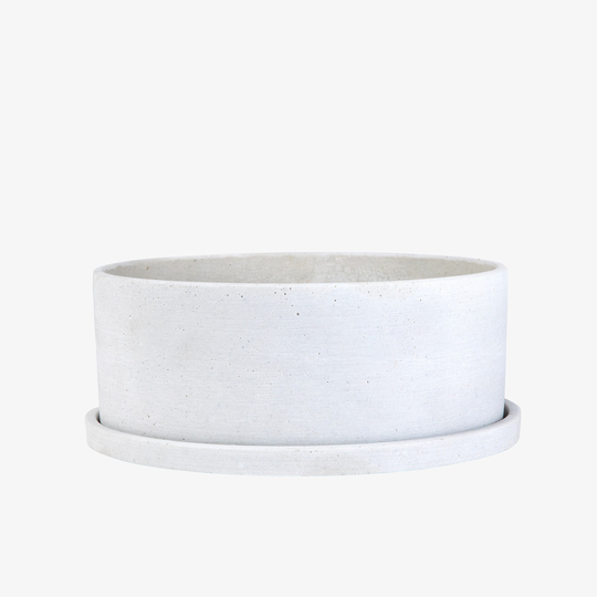 Kruka/Fat Polystone 26cm Vit