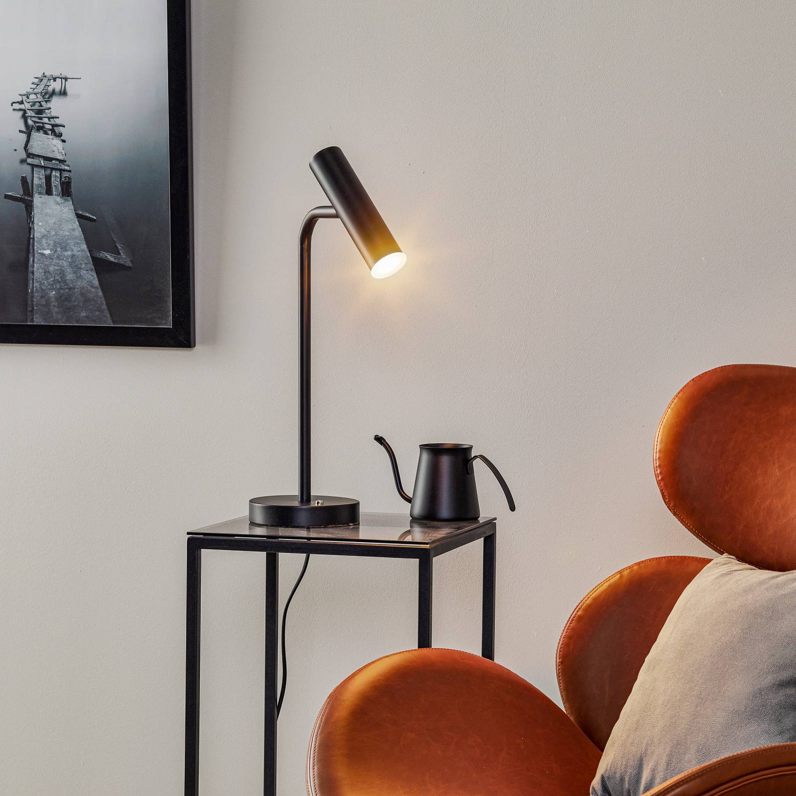 Schöner Wohnen Stina LED-bordslampa, svart