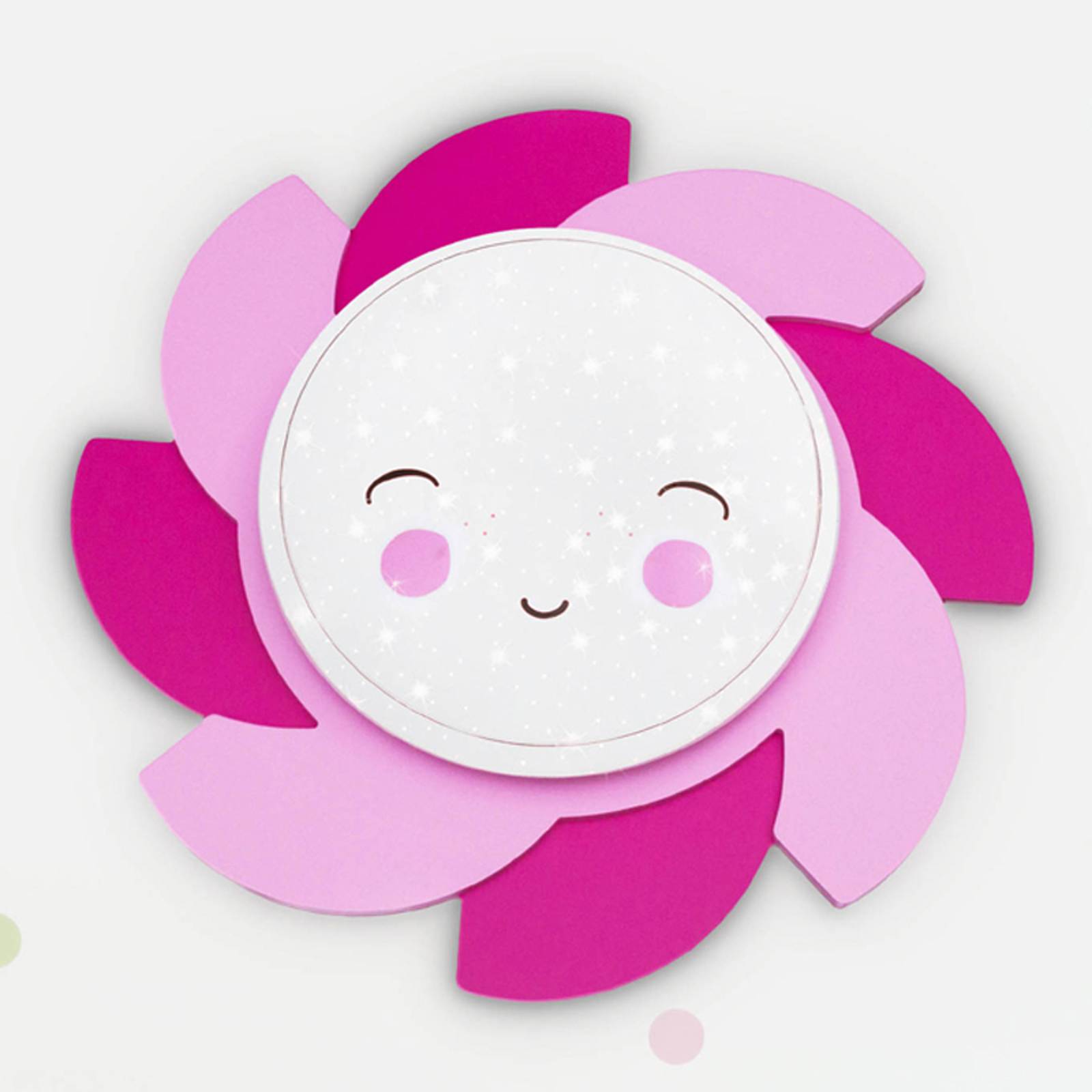 LED-vägglampa Sol Starlight Smile, pink