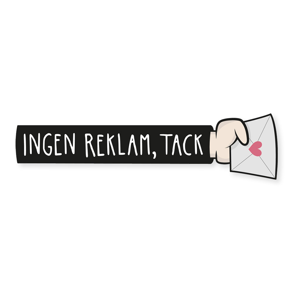 BahKadisch Klistermärke arm Ingen Reklam