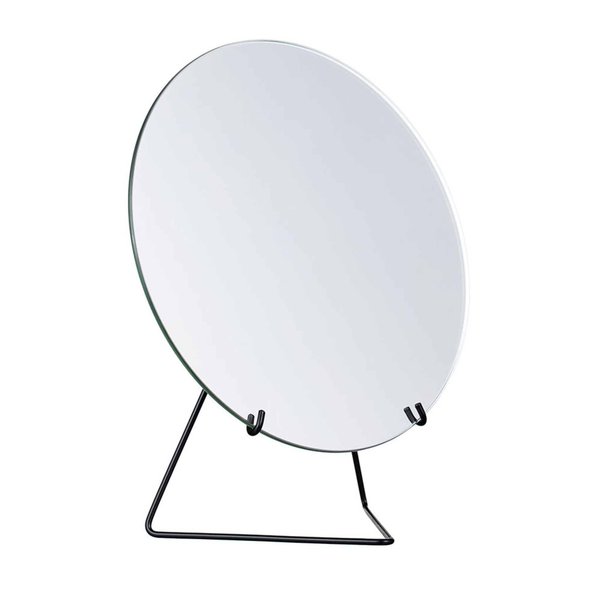 Spegel på fot, Ø30 cm, svart, 35X30X15