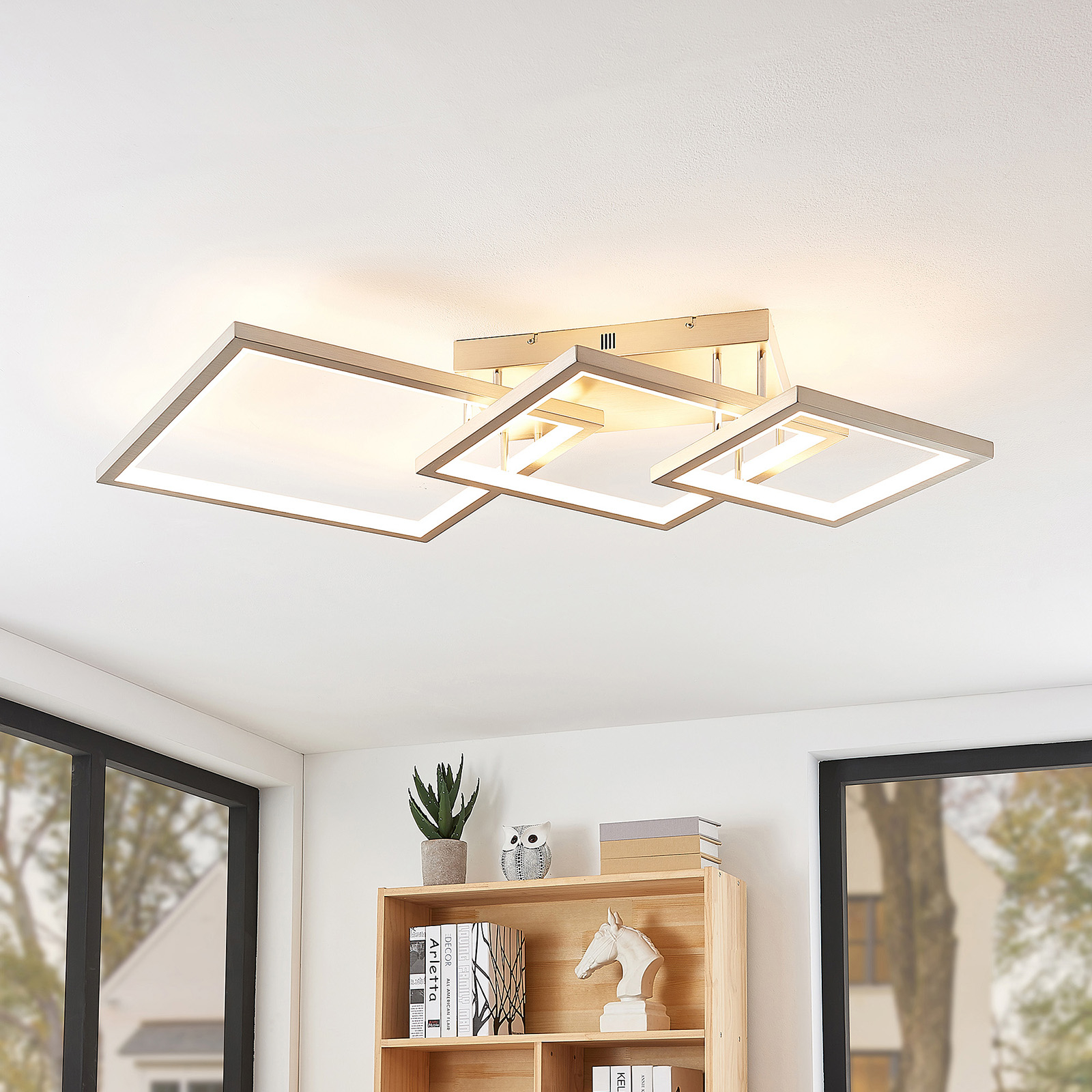 Lucande Avilara LED-taklampa av 3 kvadrater