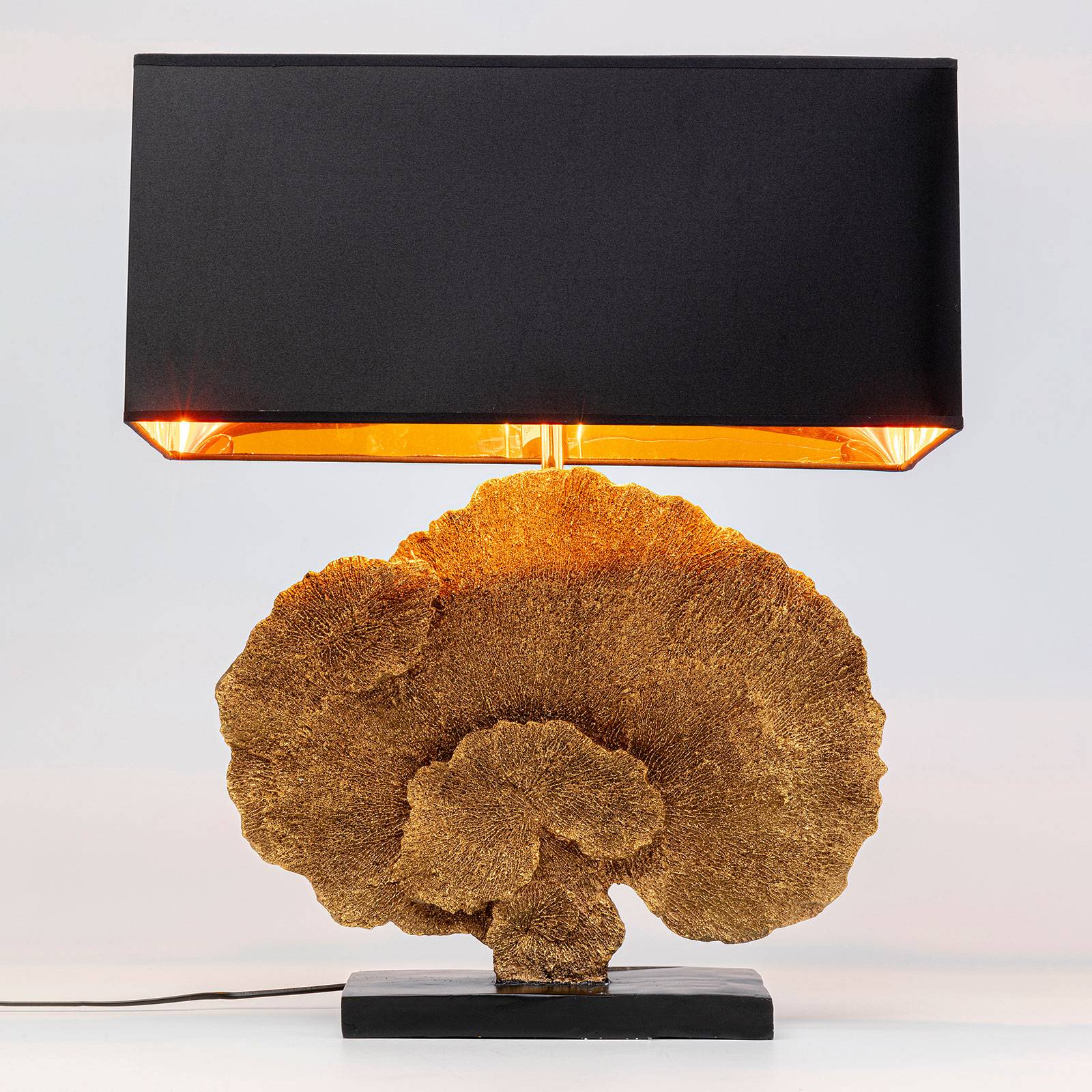 KARE Coral Gold Bordslampa med textilskärm