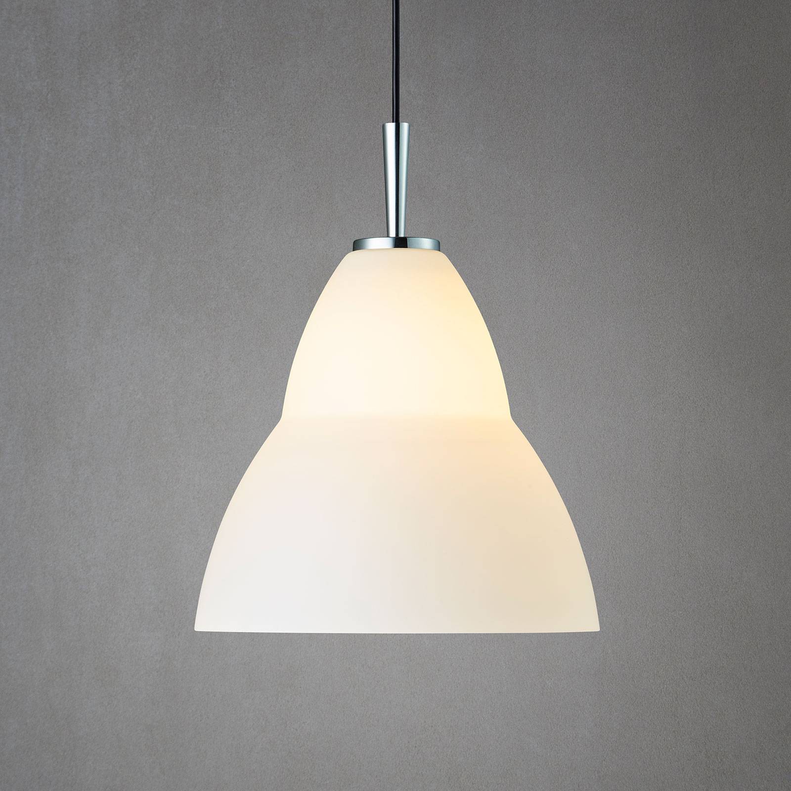 Glas-pendellampa Fico M, Ø 27 cm