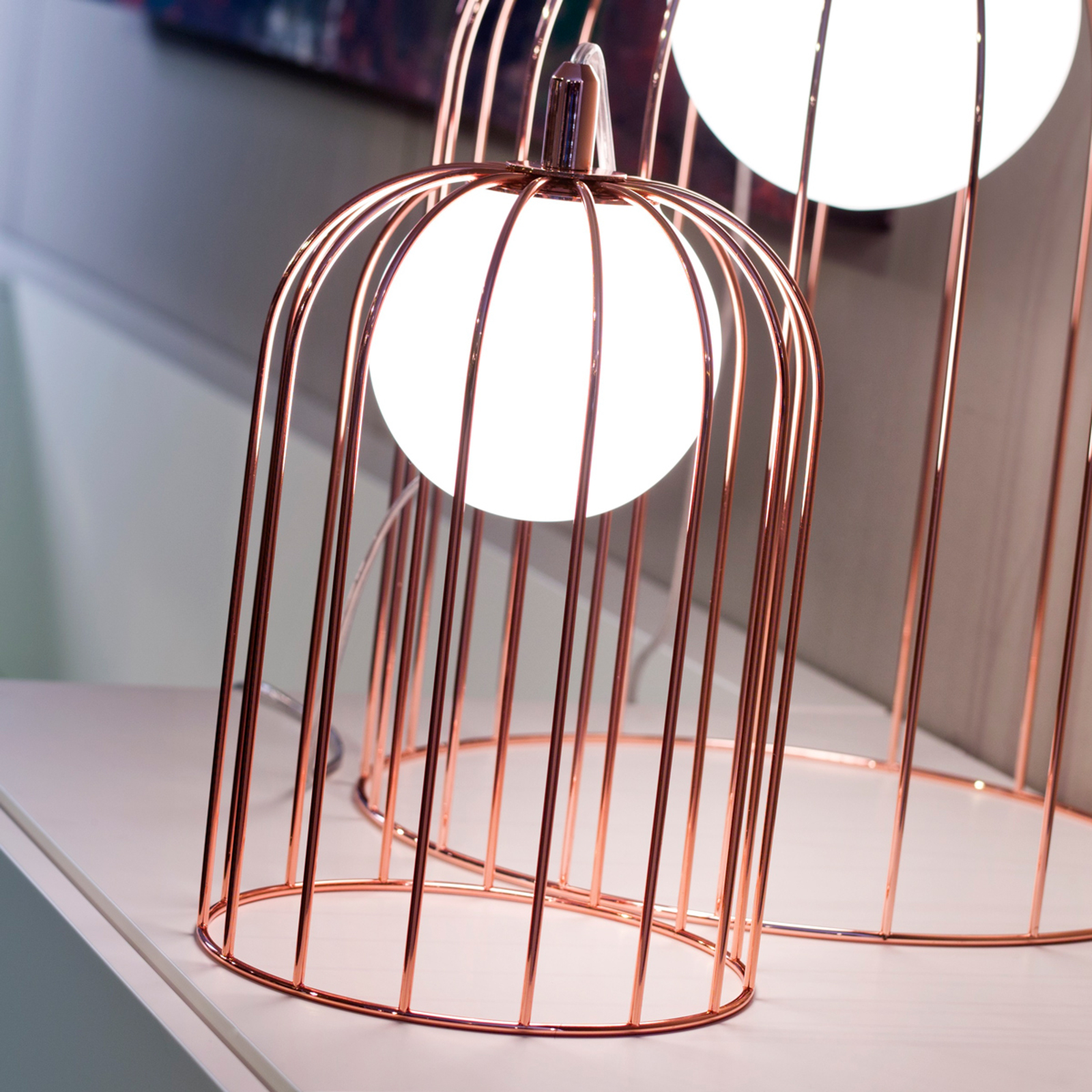 Liten bordslampa Kluvi i koppar