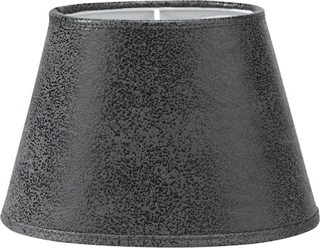 Lampskärm Oval Läder Gråsvart