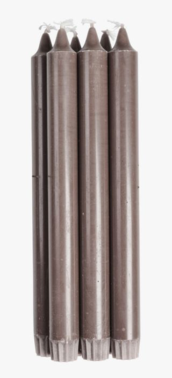 Premium stearin 6pk kronljus dimlila