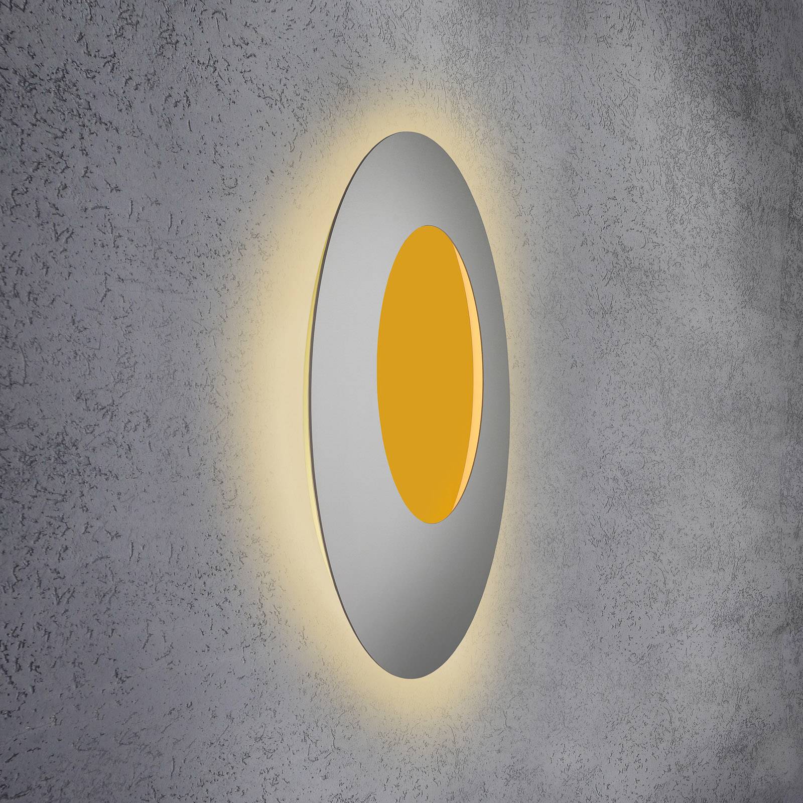 Escale Blade Open LED-vägglampa RGB+W silver Ø79cm