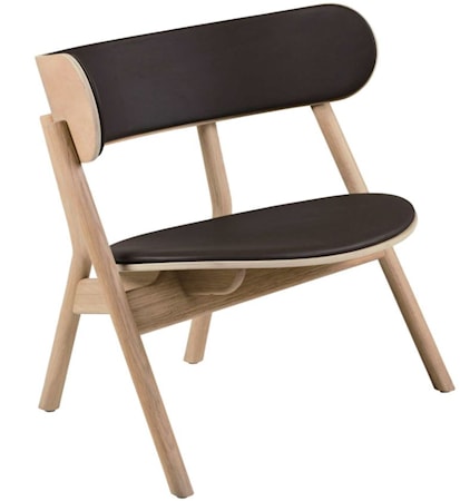 Oaki Loungestol helvadderad- light oiled oak