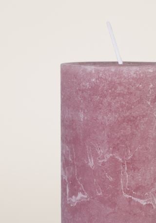 Rustic blockljus rosa