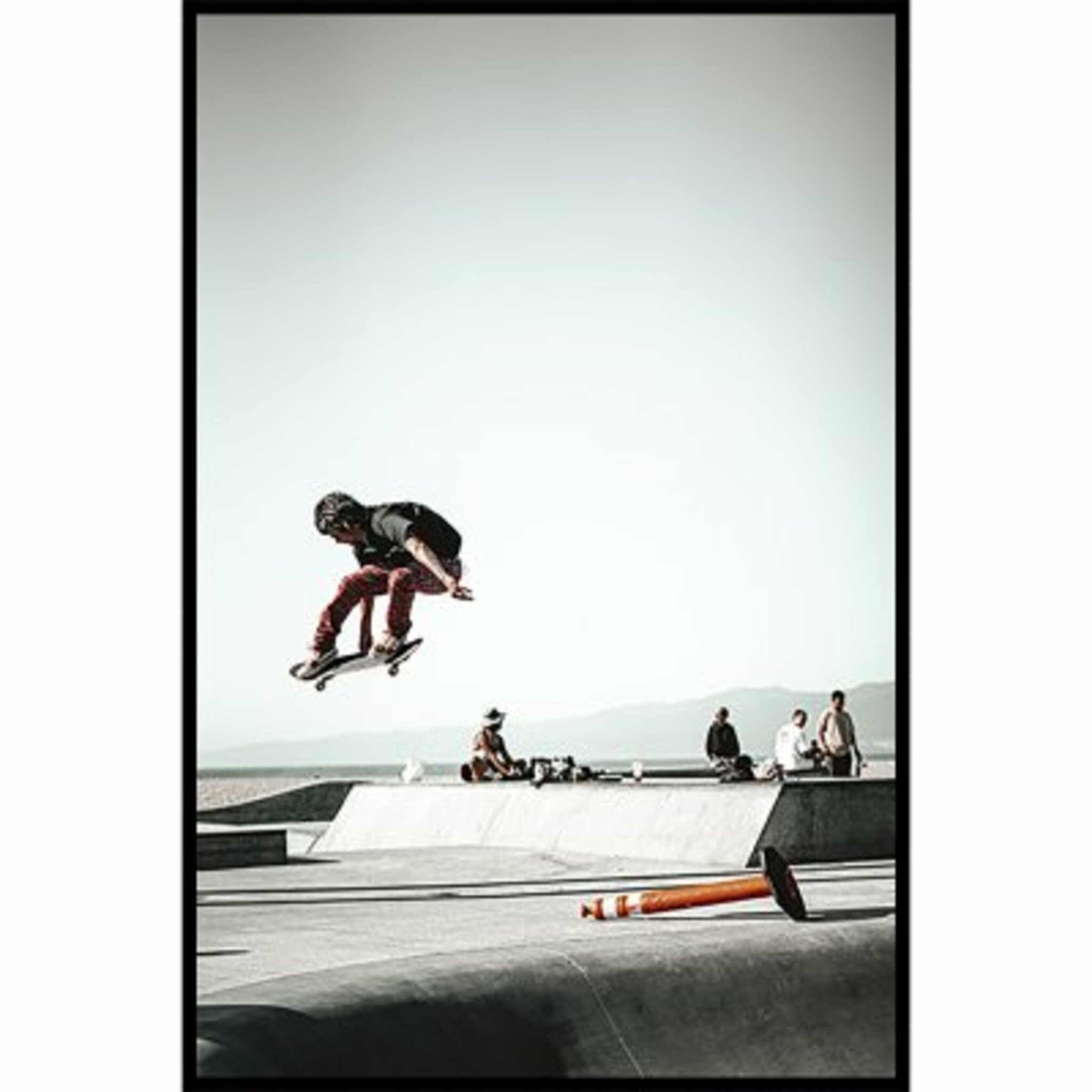 Santa Monica Beach Skater Poster