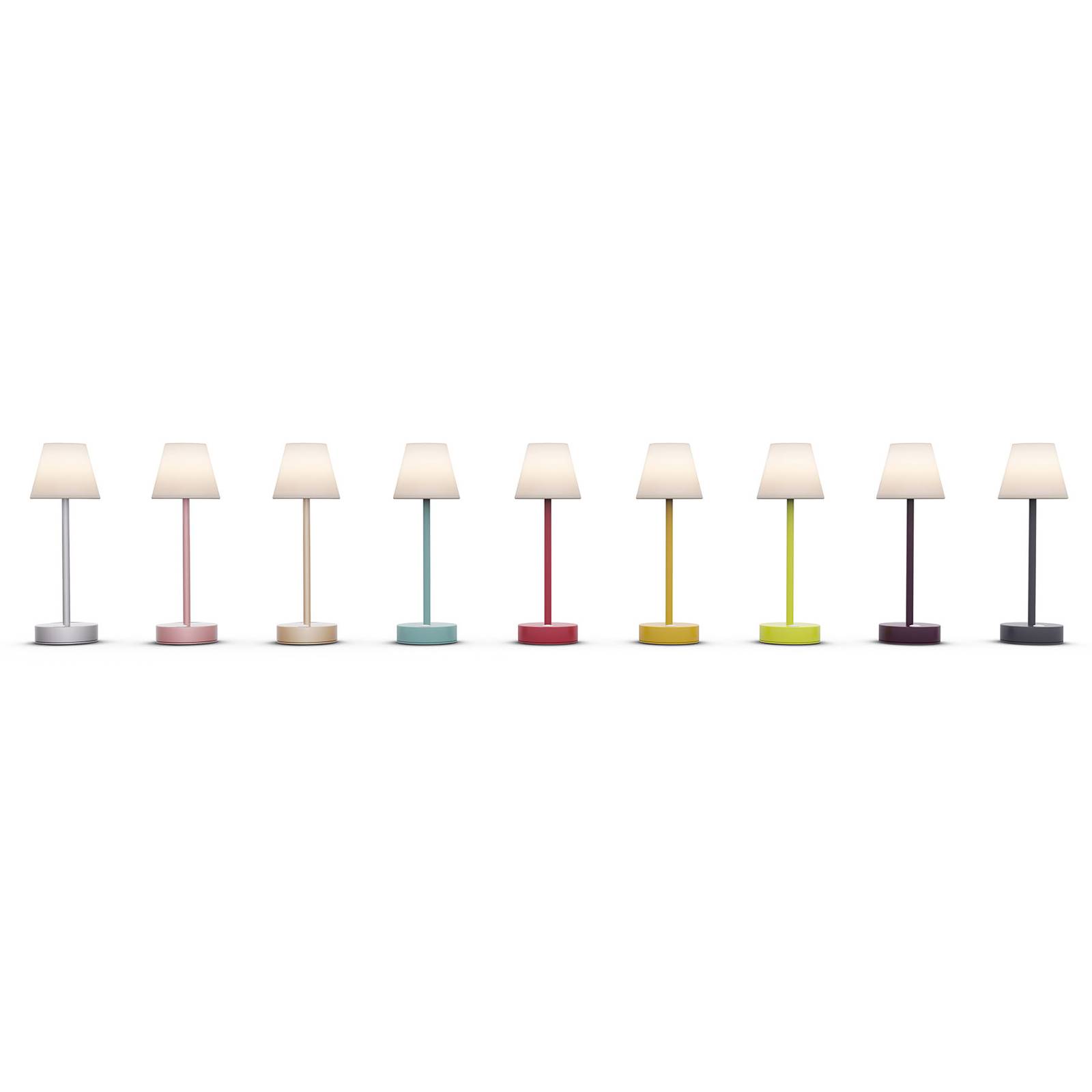 Newgarden Lola Slim LED-bordslampa, roséguld