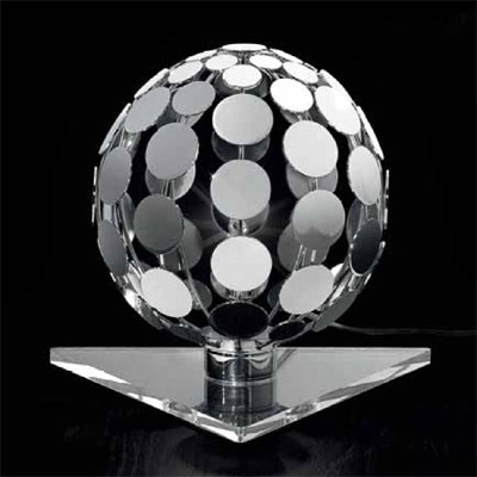 Bordslampa Sfera med genomskinlig fot, 10 cm