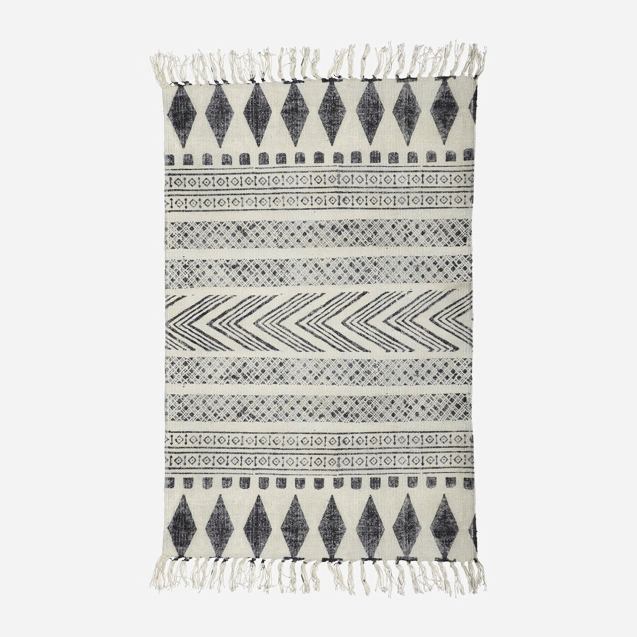 Matta Block, 160x230 cm, svart/vit