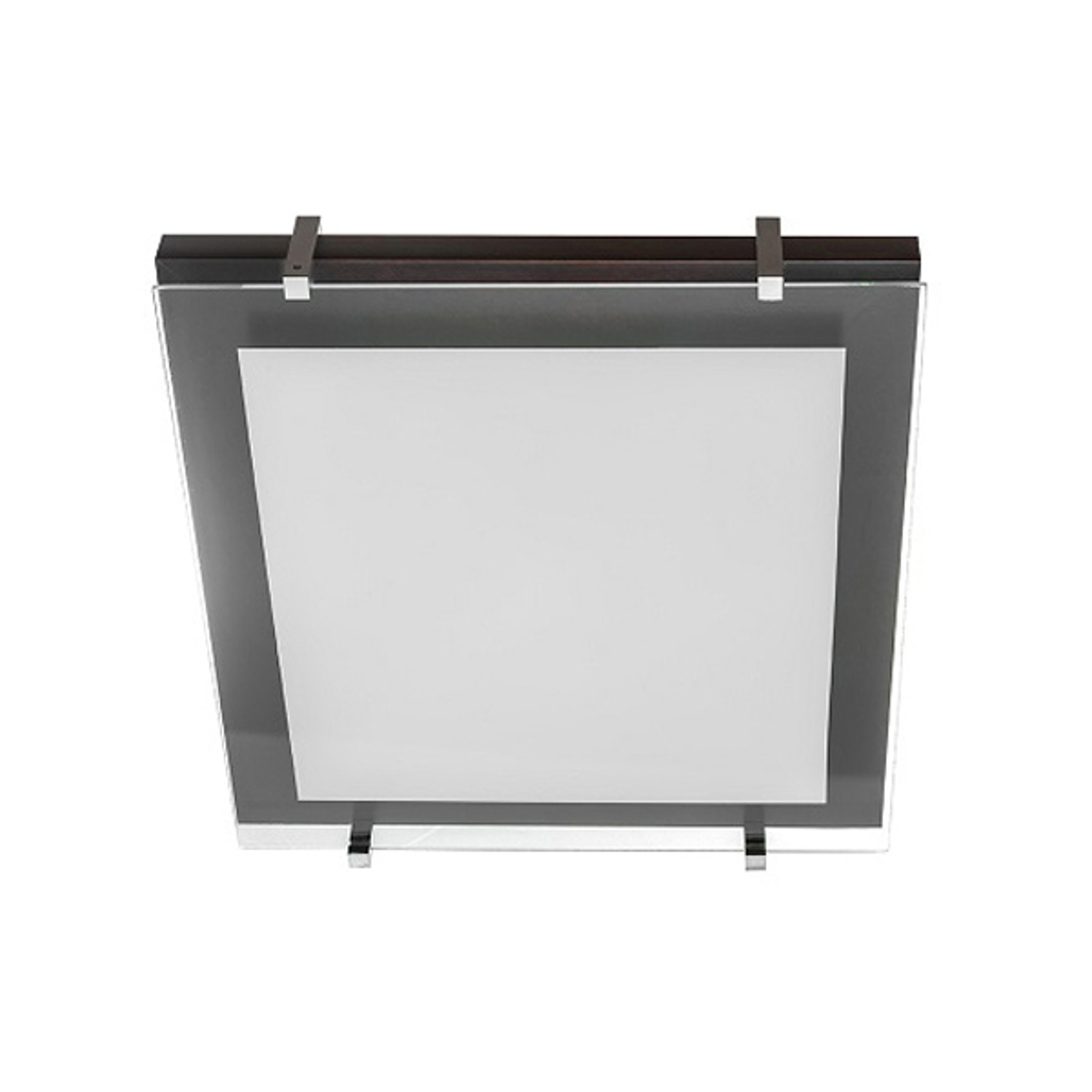 Taklampa P1 av trä och glas 30 x 30 cm