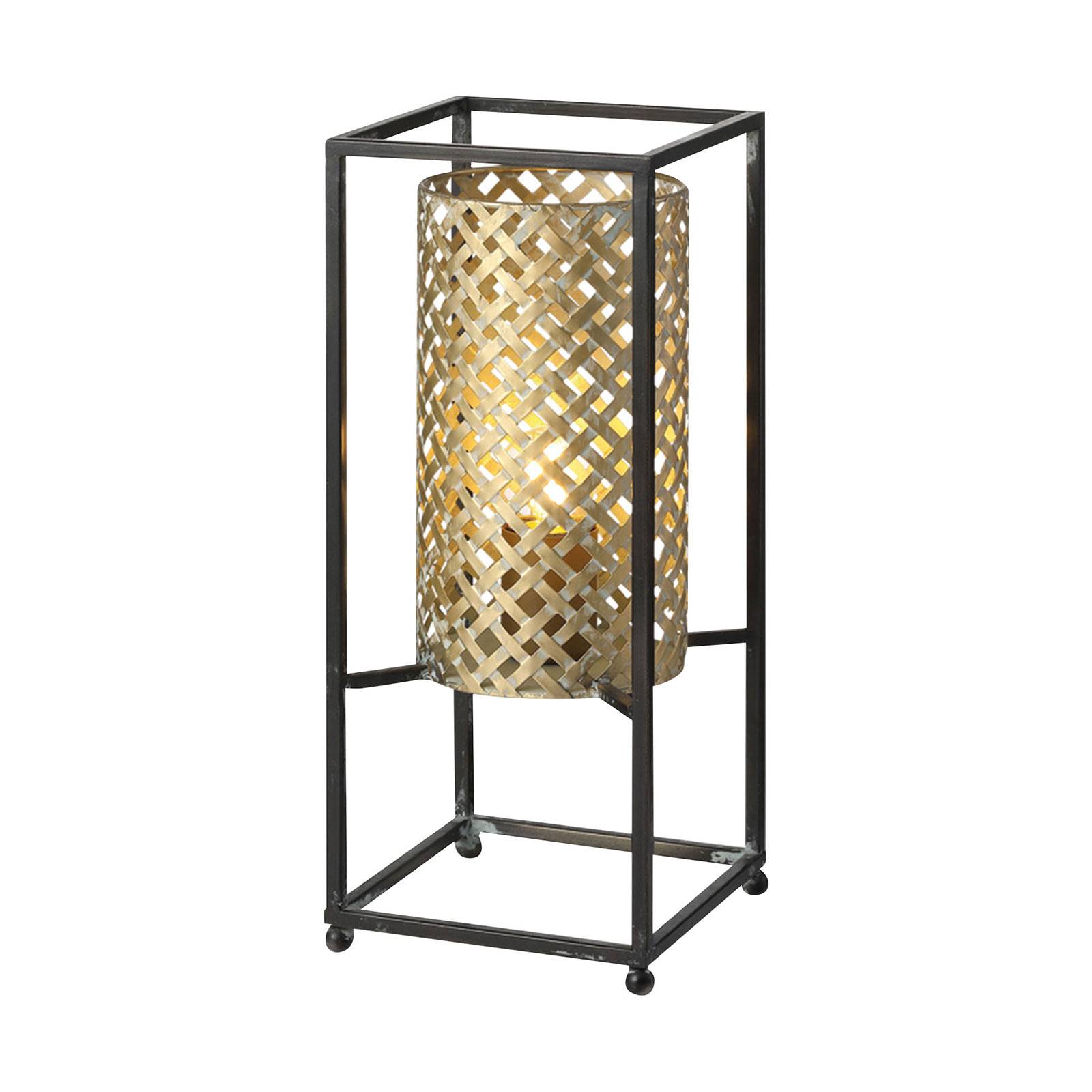 Bordslampa Petrolio, svart/guld, höjd 37 cm