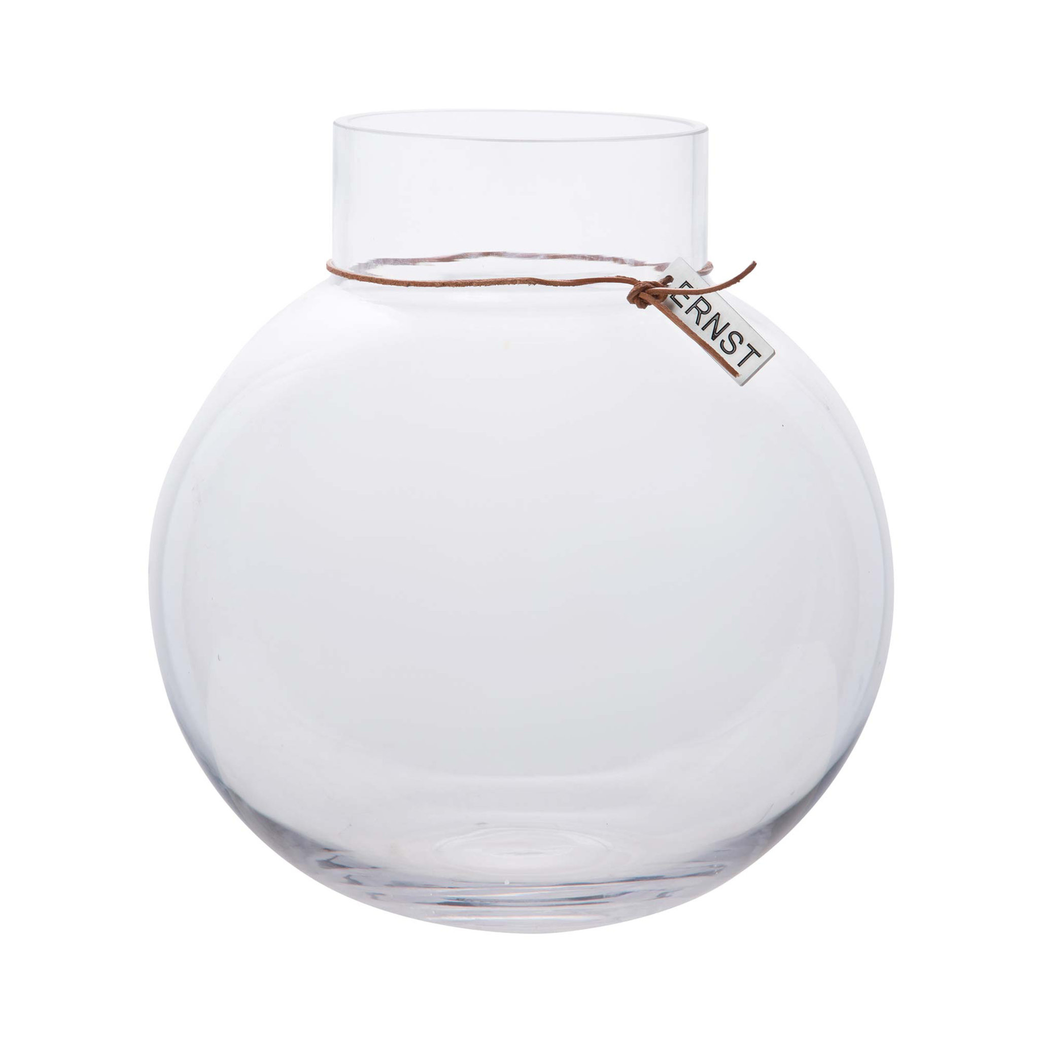 Glasvas m. läderband, Liten