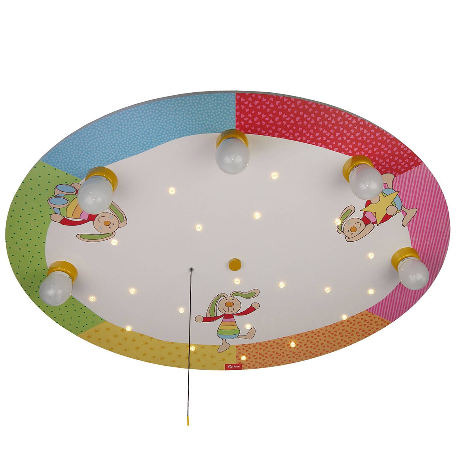 Rainbow Rabbit - rund taklampa med LED-lampor