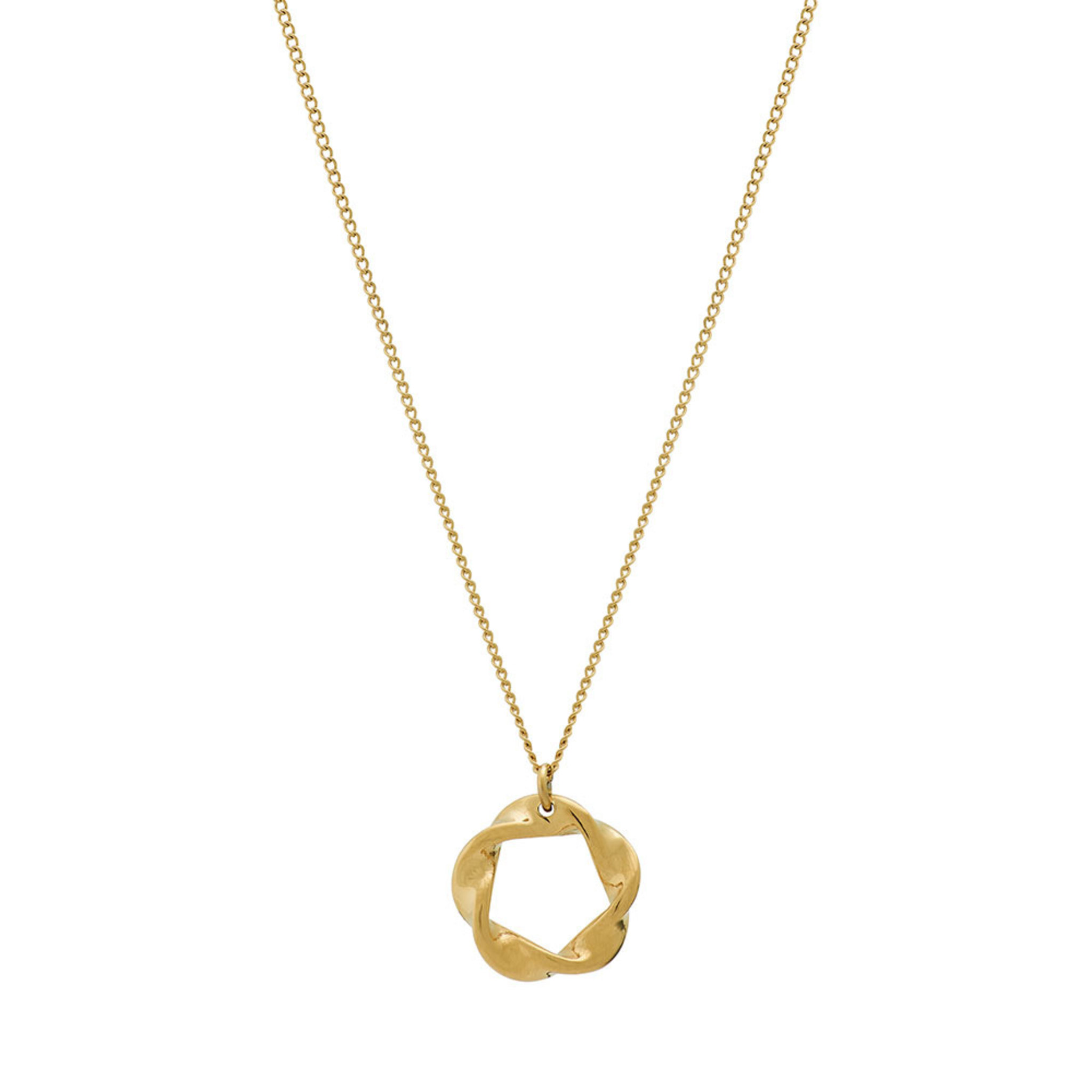 Swirl Necklace Small Gold, ONE SIZE