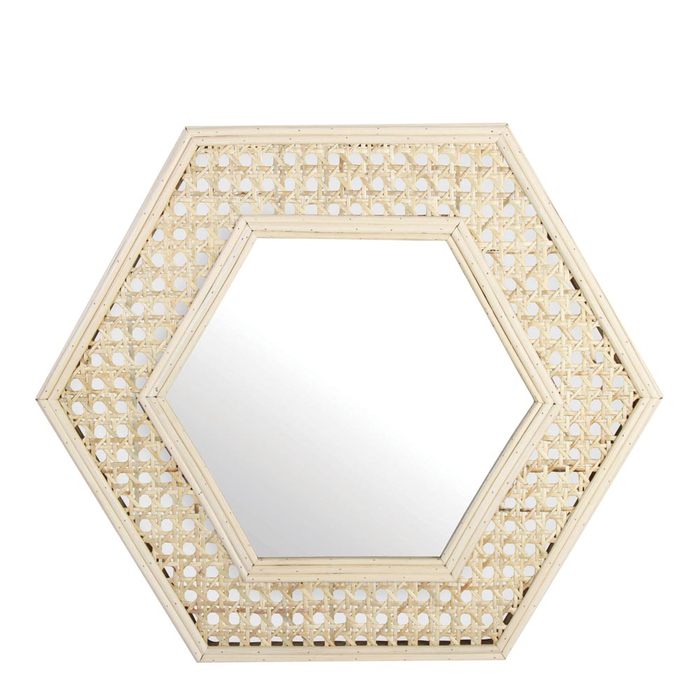 & klevering - Cannage Spegel Hex Rotting 37x33 cm