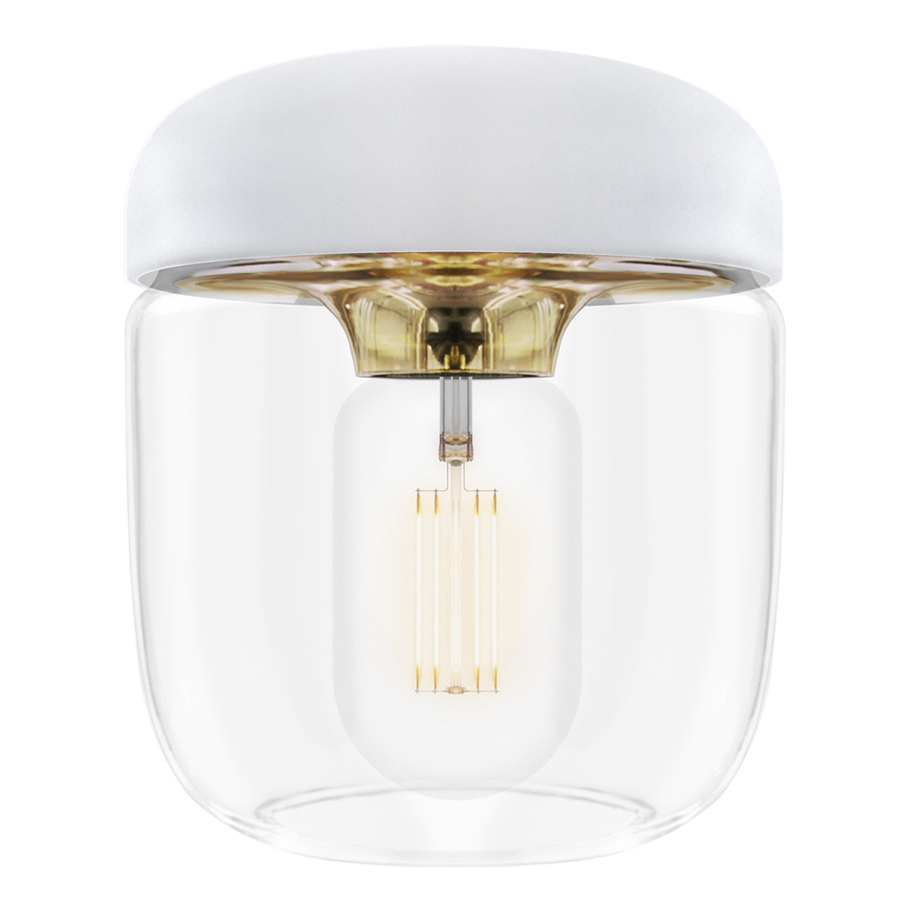Umage - Acorn Lampskärm 14 cm Vit/Mässing
