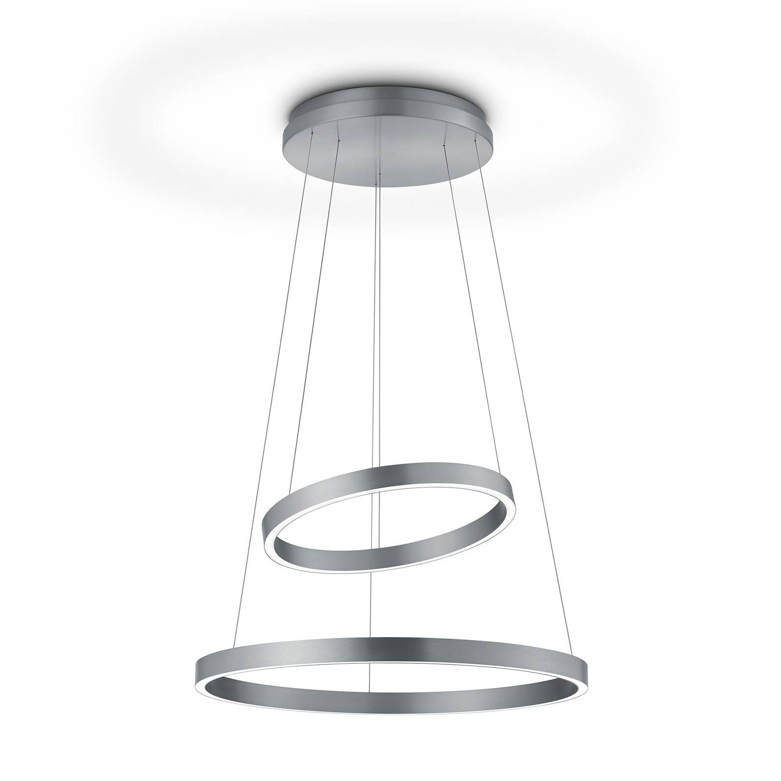 LED-hänglampa Lora P nickel matt, geststyrning